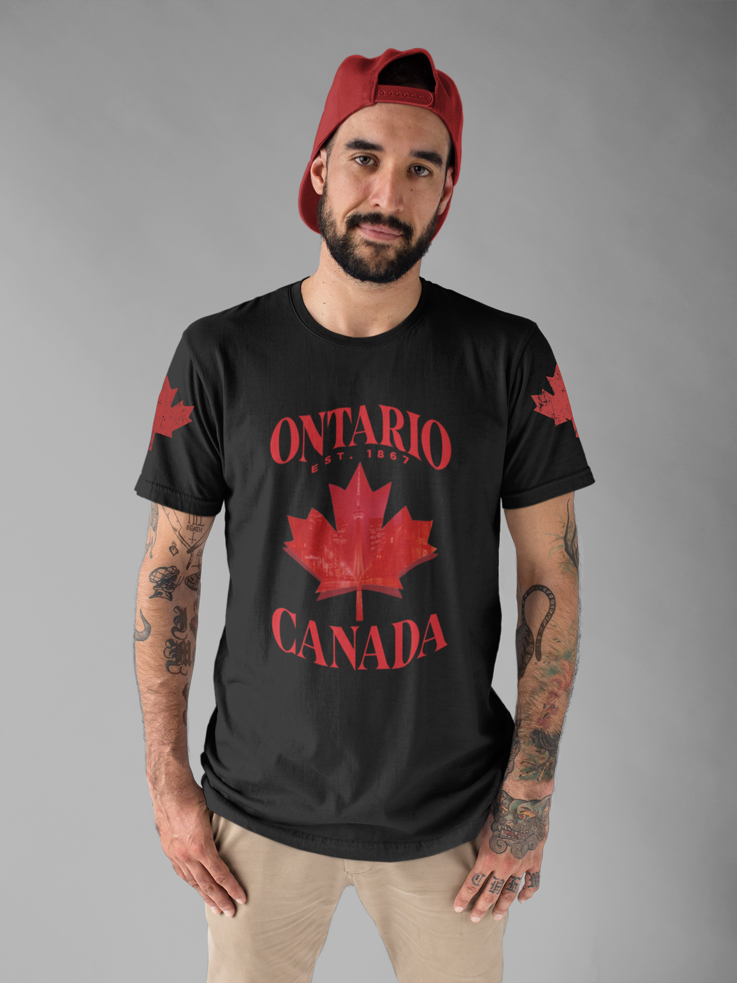 Ontario Skyline Maple Leaf T-Shirt