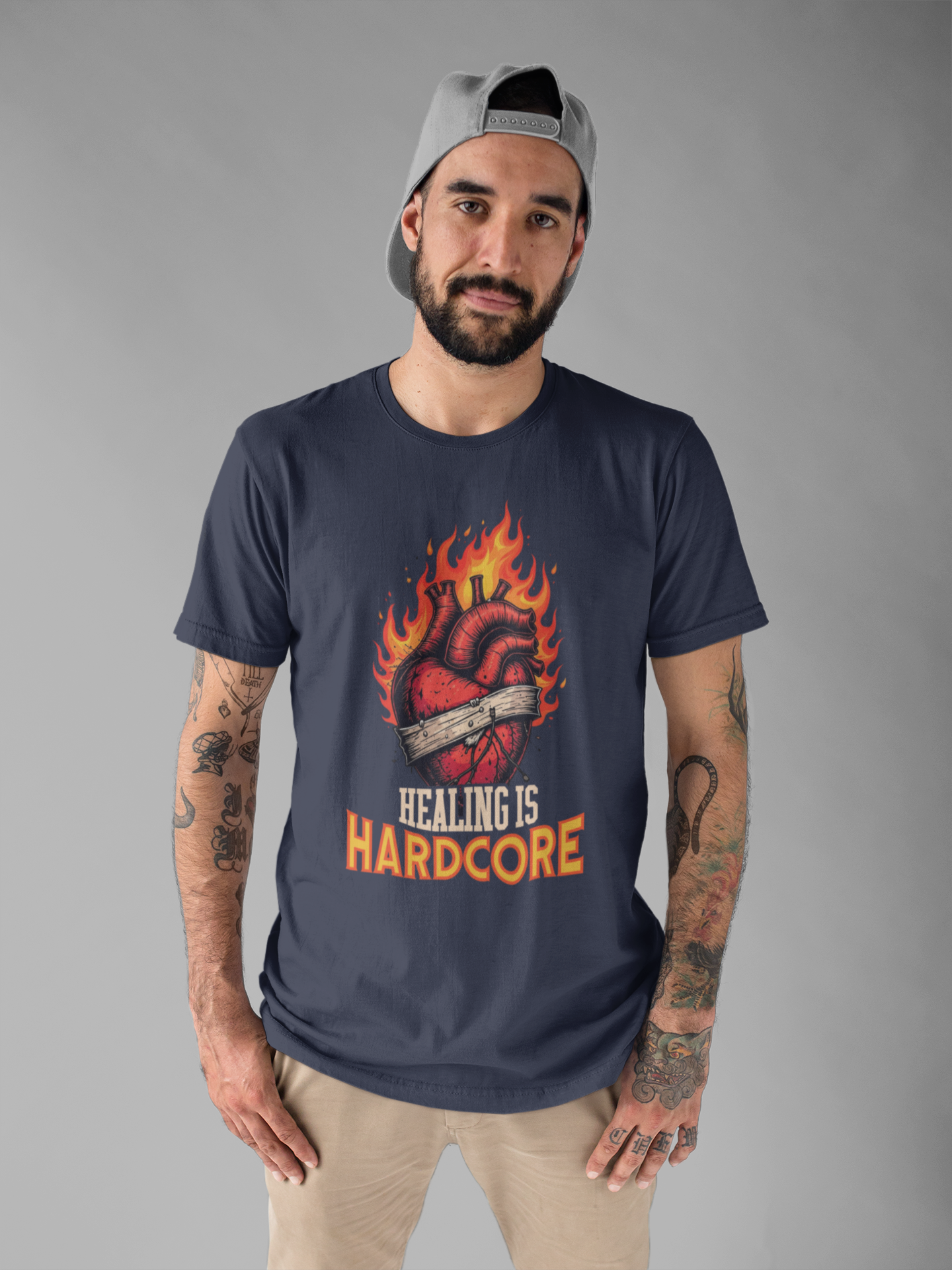 Healing Is Hardcore Motivational Heart T-Shirt