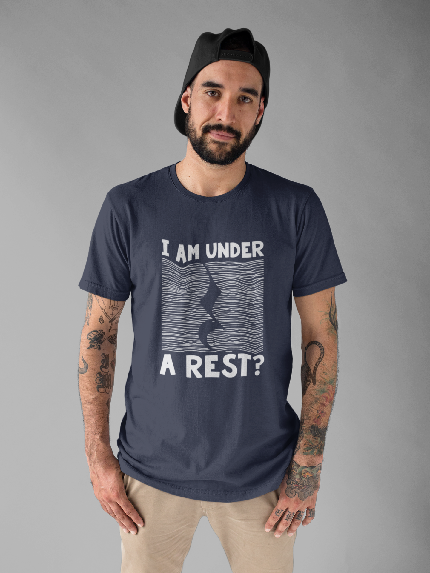 I Am Under A Rest? T-Shirt – Funny Music Joke Graphic Tee