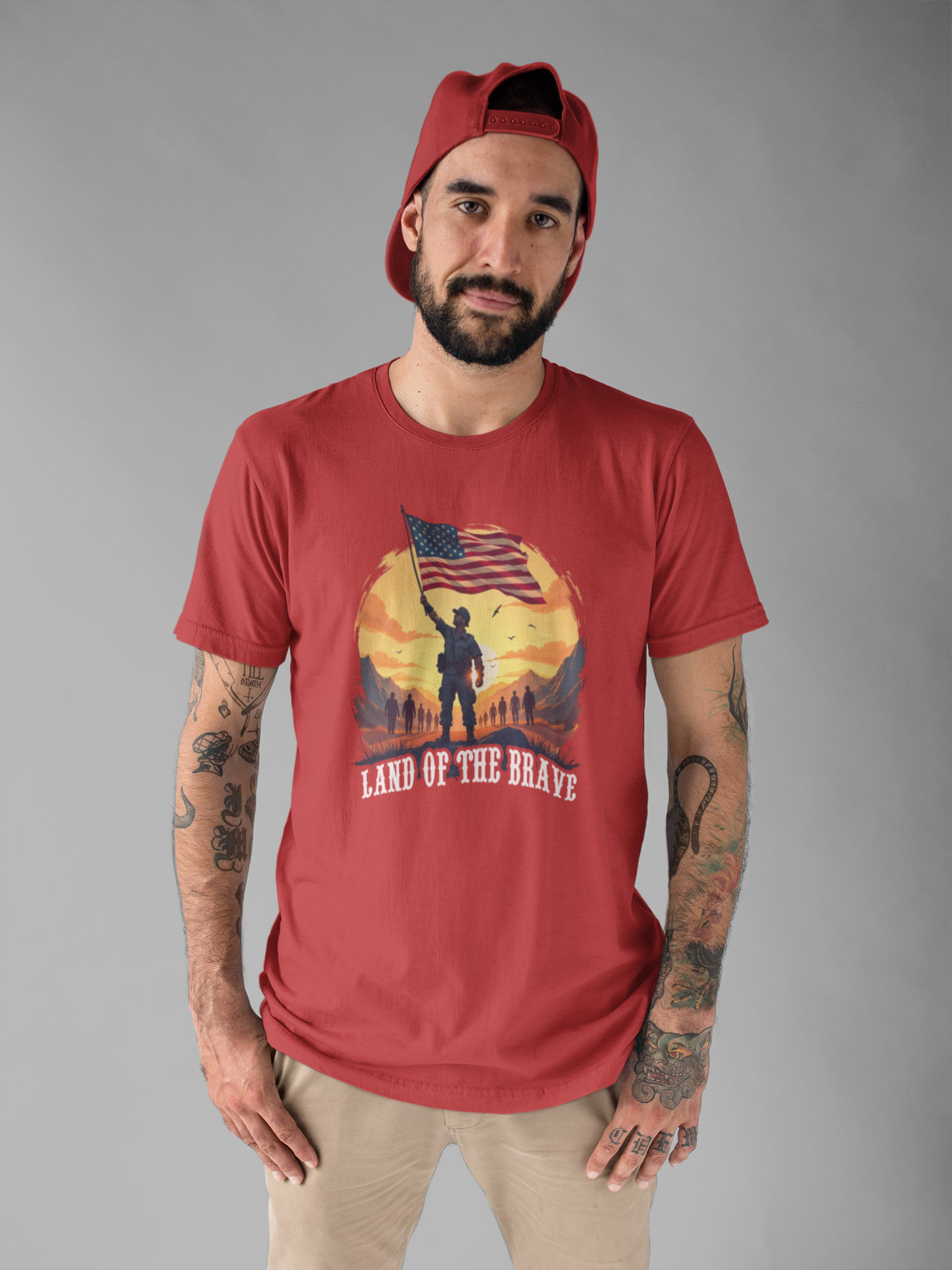Land of the Brave Shirt Patriotic American Graphic Tee for Those Who Honor Courage Sacrifice and the Stories That Built Our Nation