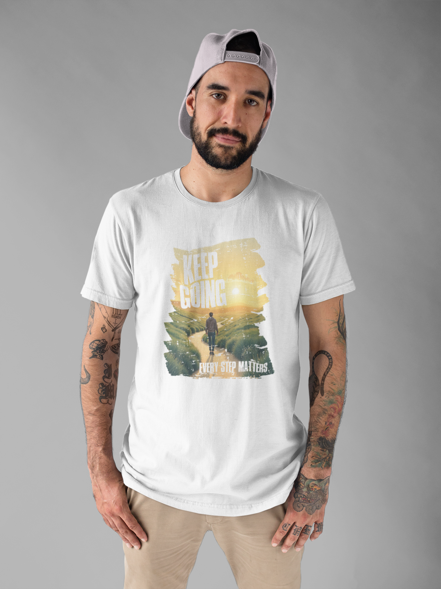 Keep Going Tee, Motivational Quote Shirt, Perseverance Message Tee, Positivity Boost Top, Mental Health Support Gift