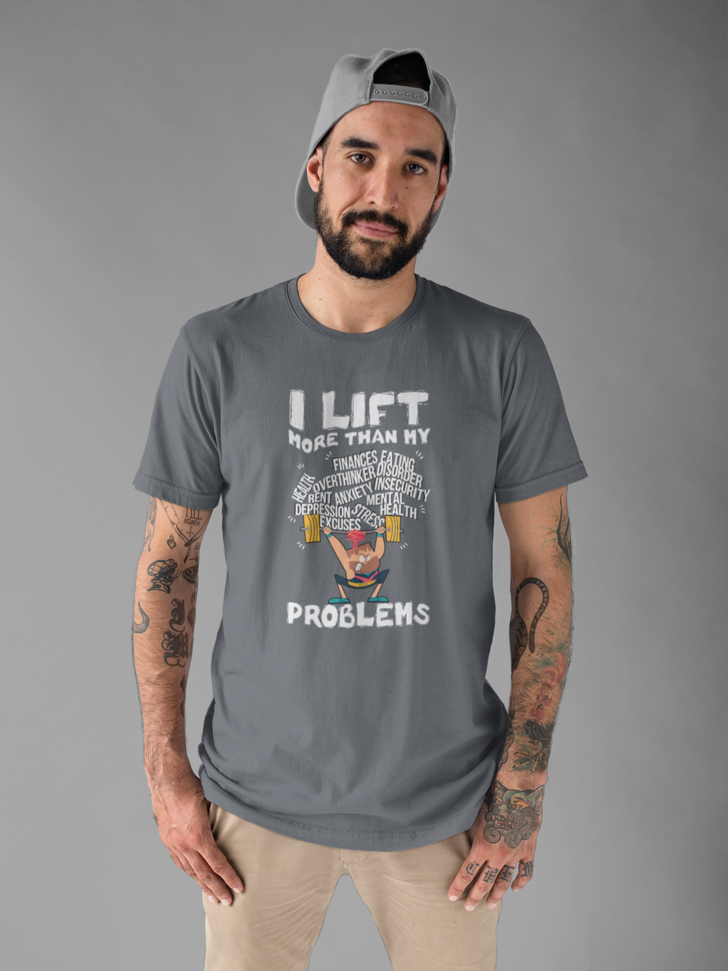 I Lift More Than My Problems Shirt, Funny Gym Quote Tee, Motivational Fitness T Shirt, Workout Humor Apparel, Strong Mind Strong Body Top