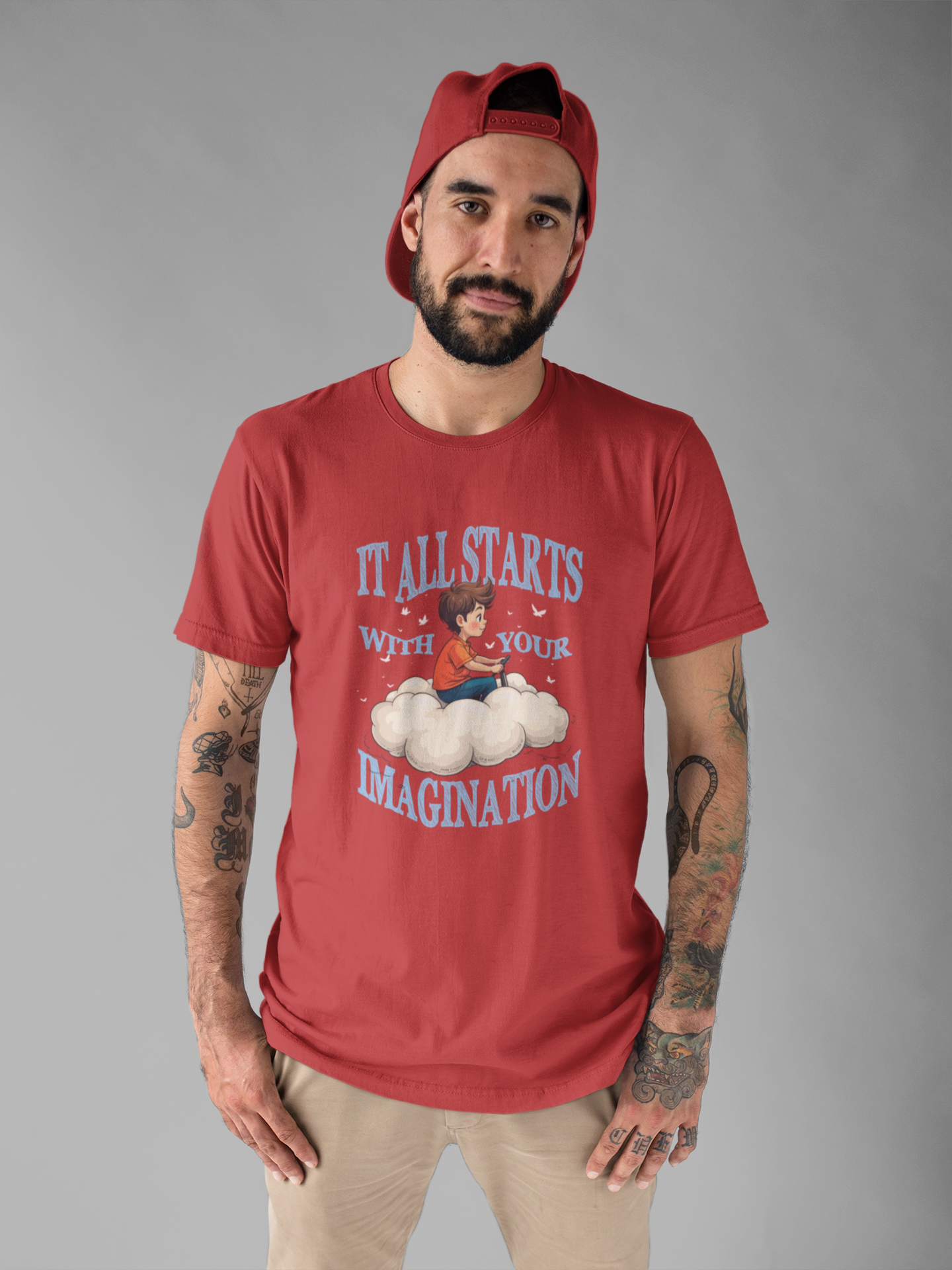 Cloud Control - Imagine Your Own Reality – Toddler Controlling Cloud with Stars & Planets Graphic T-Shirt