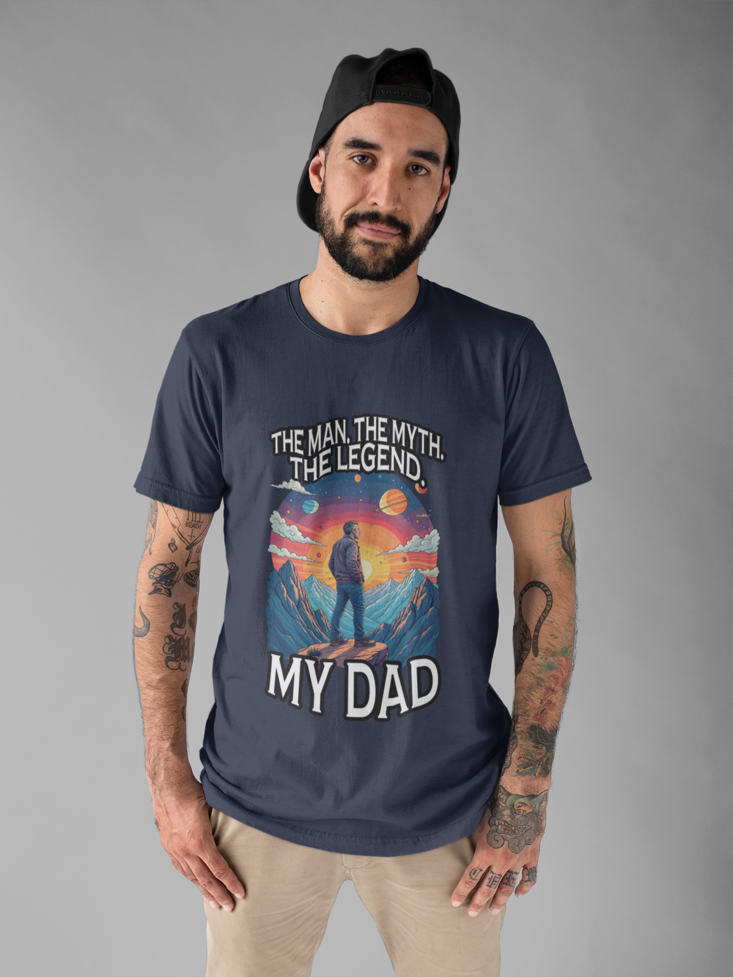 Honor the legendary dad - The Man The Myth The Legend My Dad Tshirt Majestic Mountain Nature Tribute Design