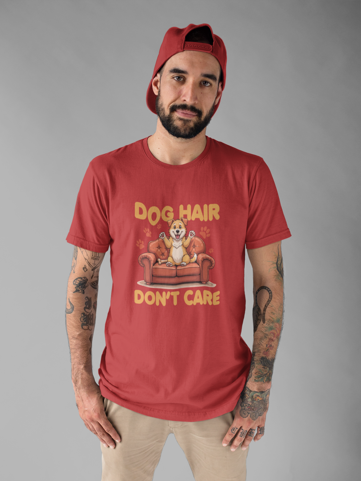 Dog Hair Dont Care Shirt Funny Pet Owner Tee for Dog Parents Who Embrace the Fur and the Love With Zero Regrets and All the Lint