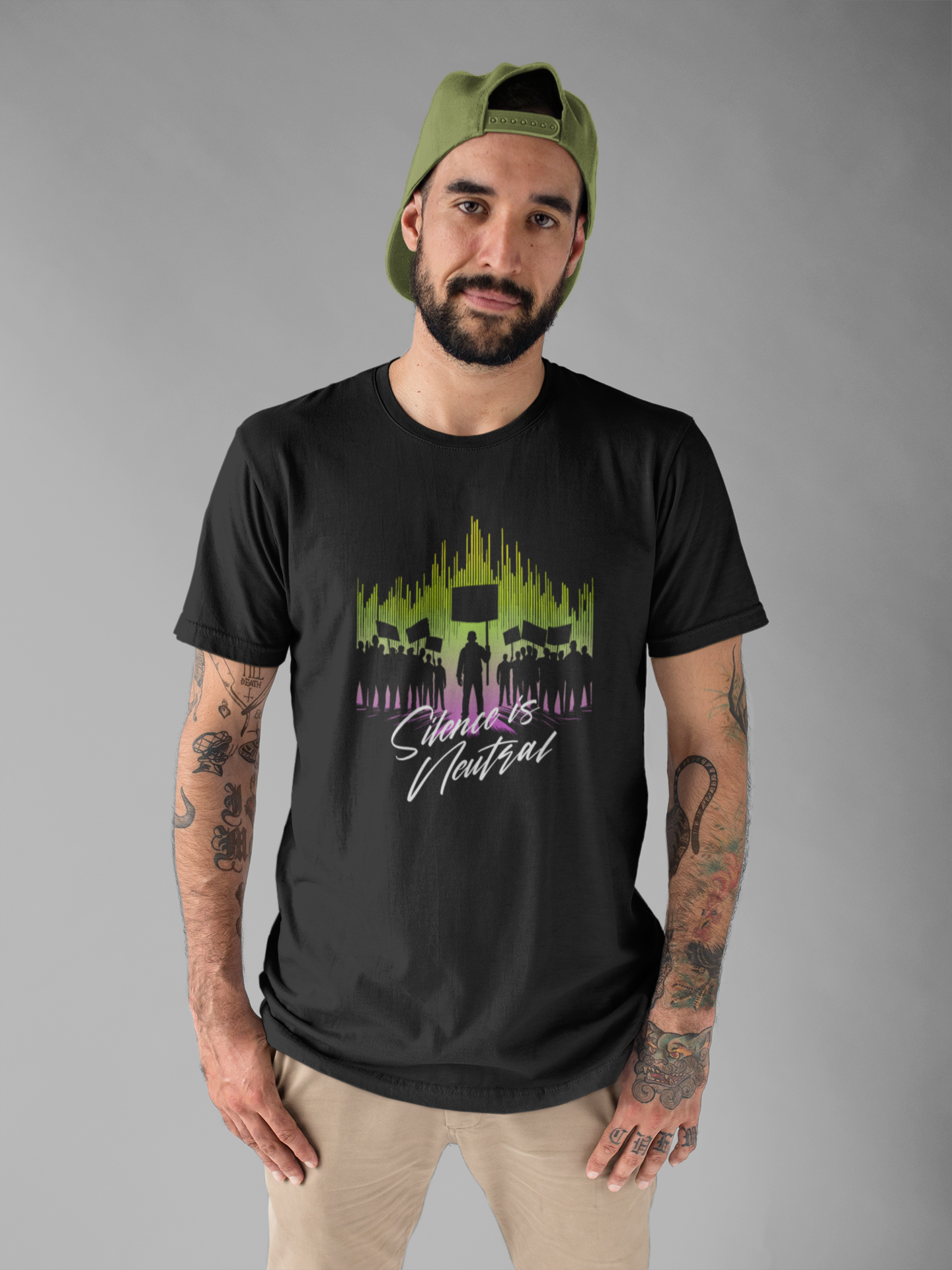 Silence is Neutral | Protest Crowd Graphic T-Shirt