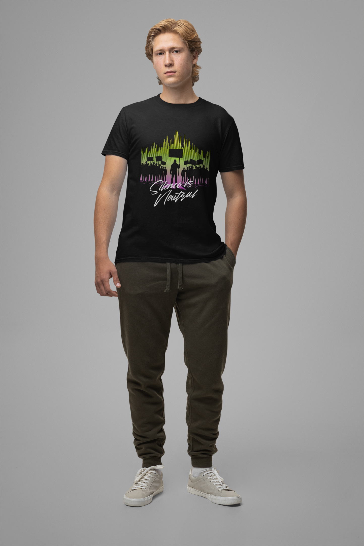 Silence is Neutral | Protest Crowd Graphic T-Shirt