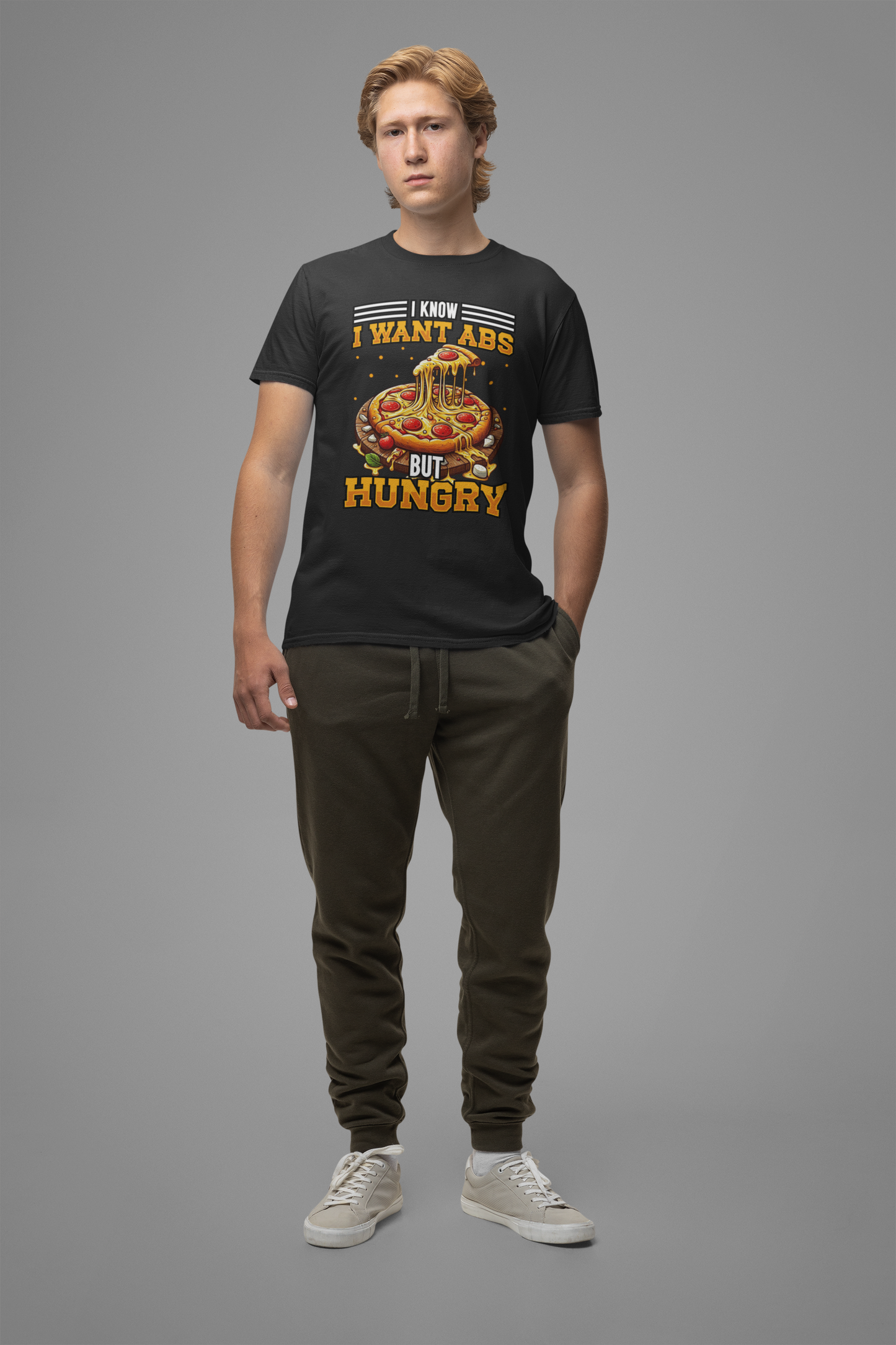 I Know I Want Abs But Hungry Shirt, Funny Gym Foodie Tee, Workout and Food Struggle T Shirt, Relatable Fitness Humor Apparel, Sarcastic Fit Top