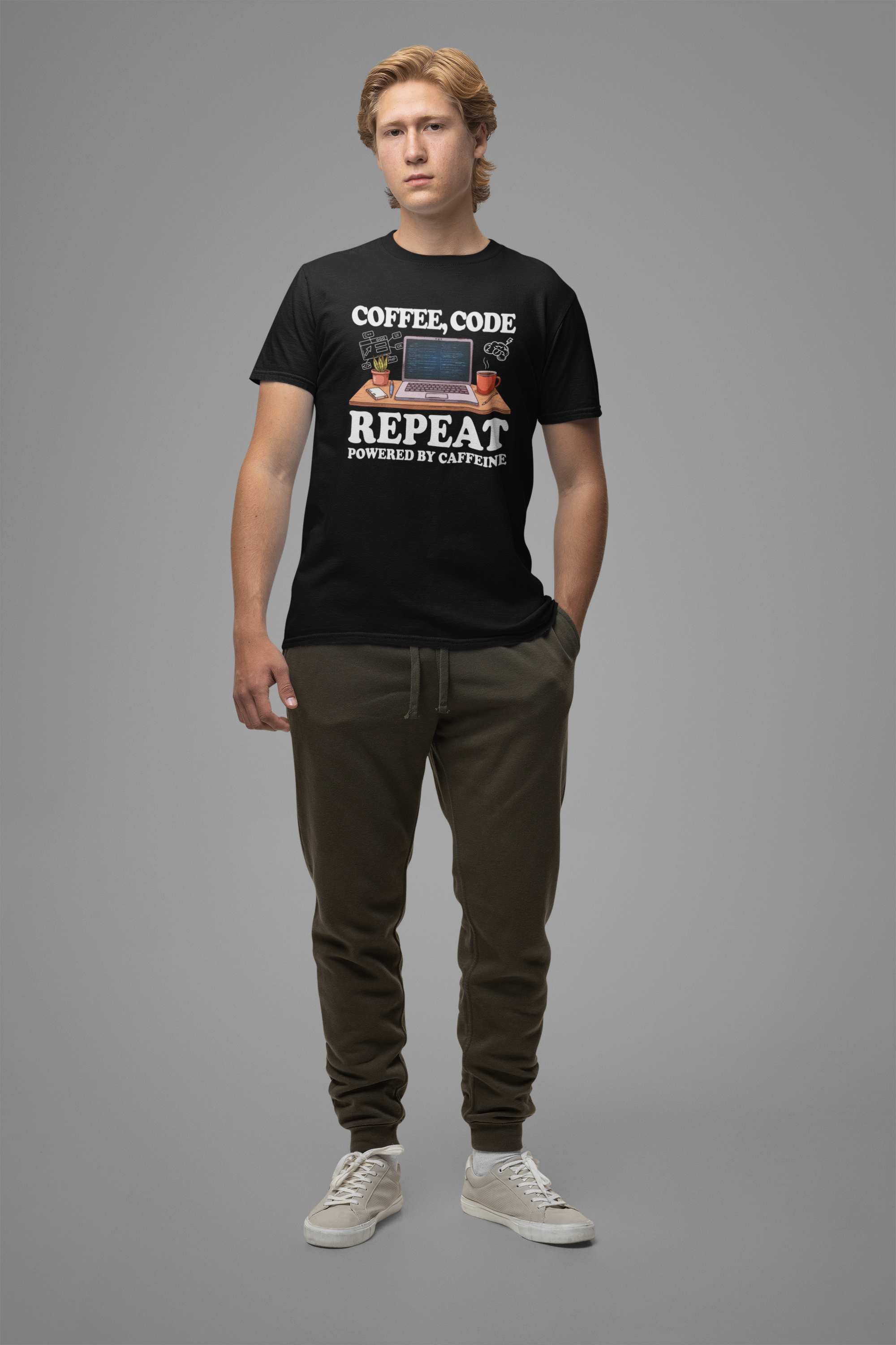 Coffee, Code, Repeat   Official Graphic Statement Tee for Bold Minds, Modern Thinkers, and Everyday Expression Everywhere