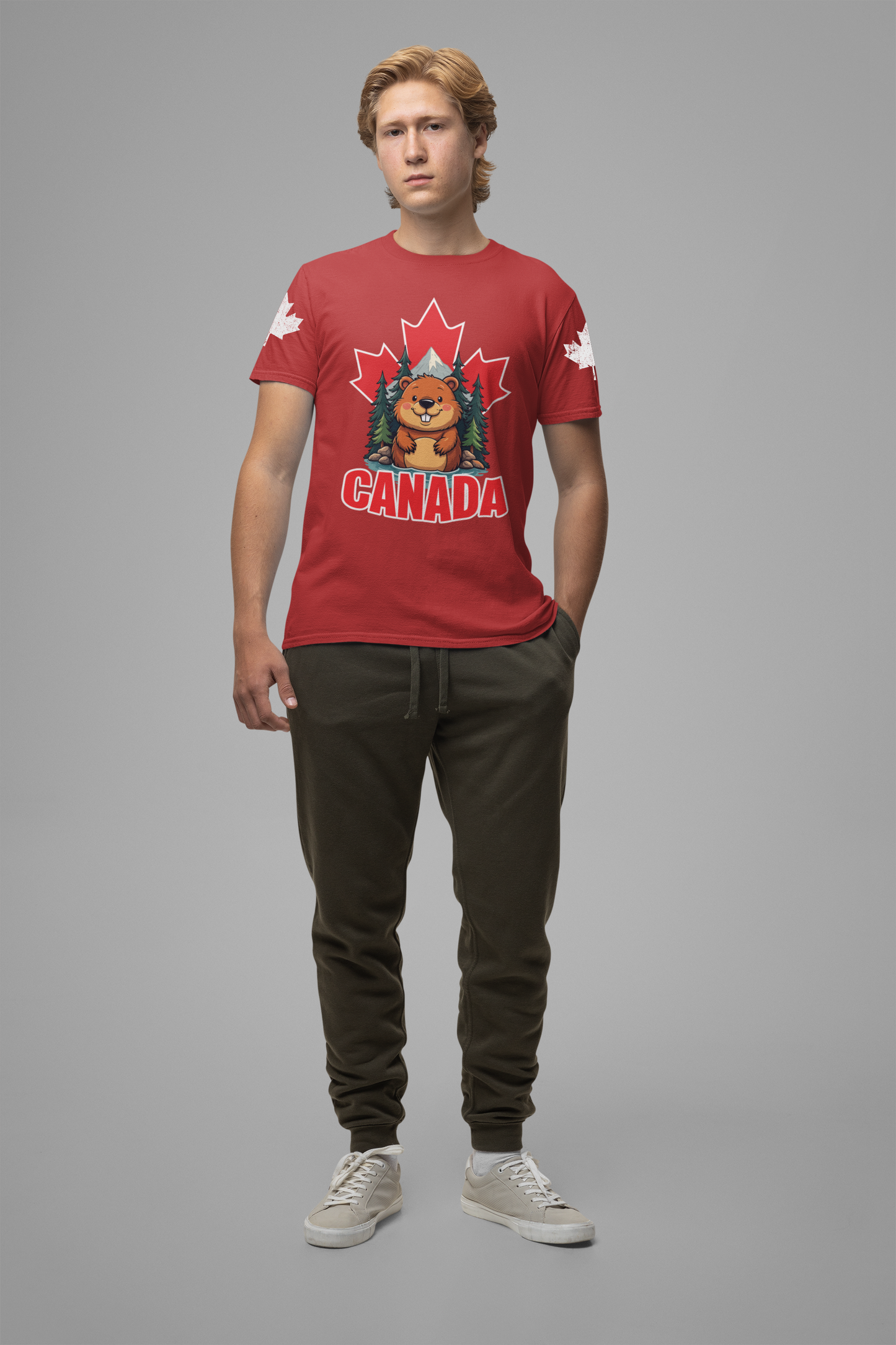 Canada Maple Beaver Cartoon T-Shirt