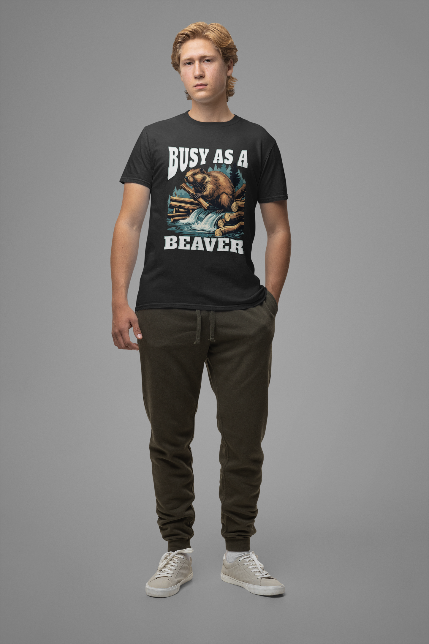Busy as a Beaver Funny Workaholic T-Shirt