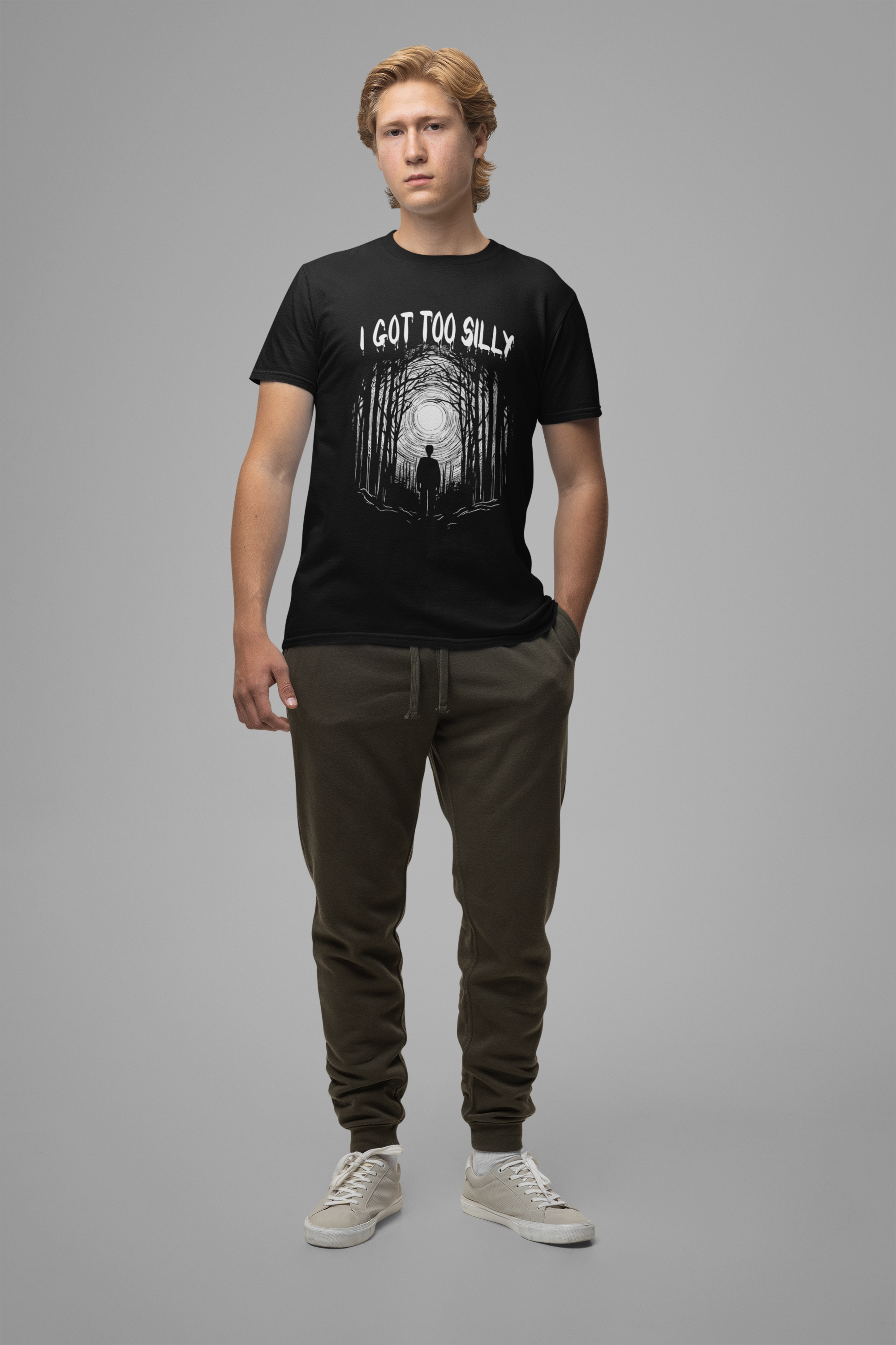 I Got Too Silly Tshirt – Walking Toward a Bright Forest Light Graphic