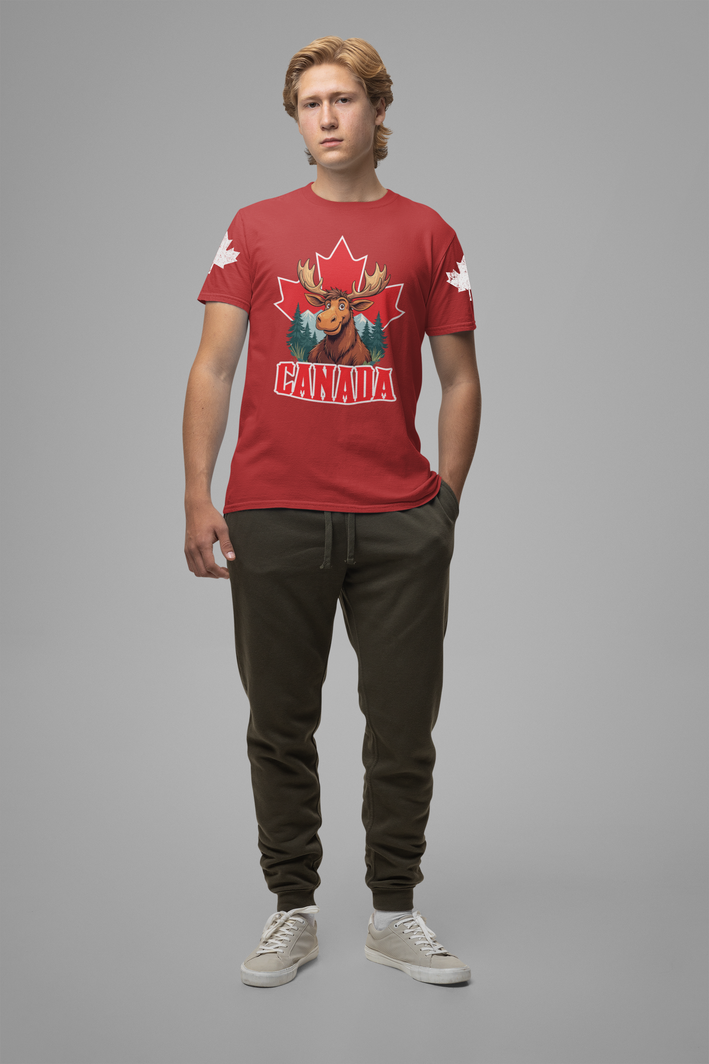 Canada Maple Moose Cartoon T-Shirt