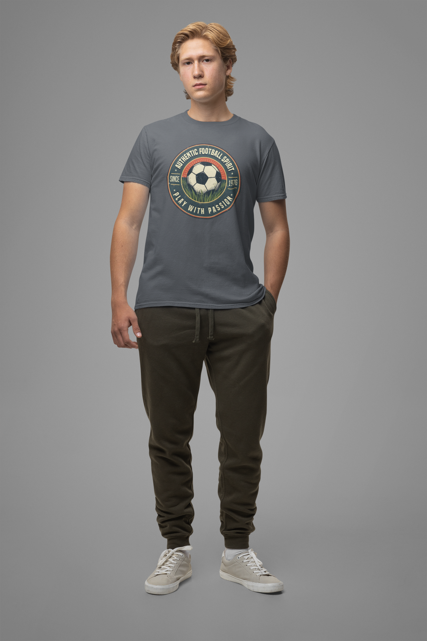 Retro Soccer Badge Tee, Vintage Football Graphic Shirt, Classic Sports Fan Top, Game Day Retro Look, Soccer History Gift Shirt