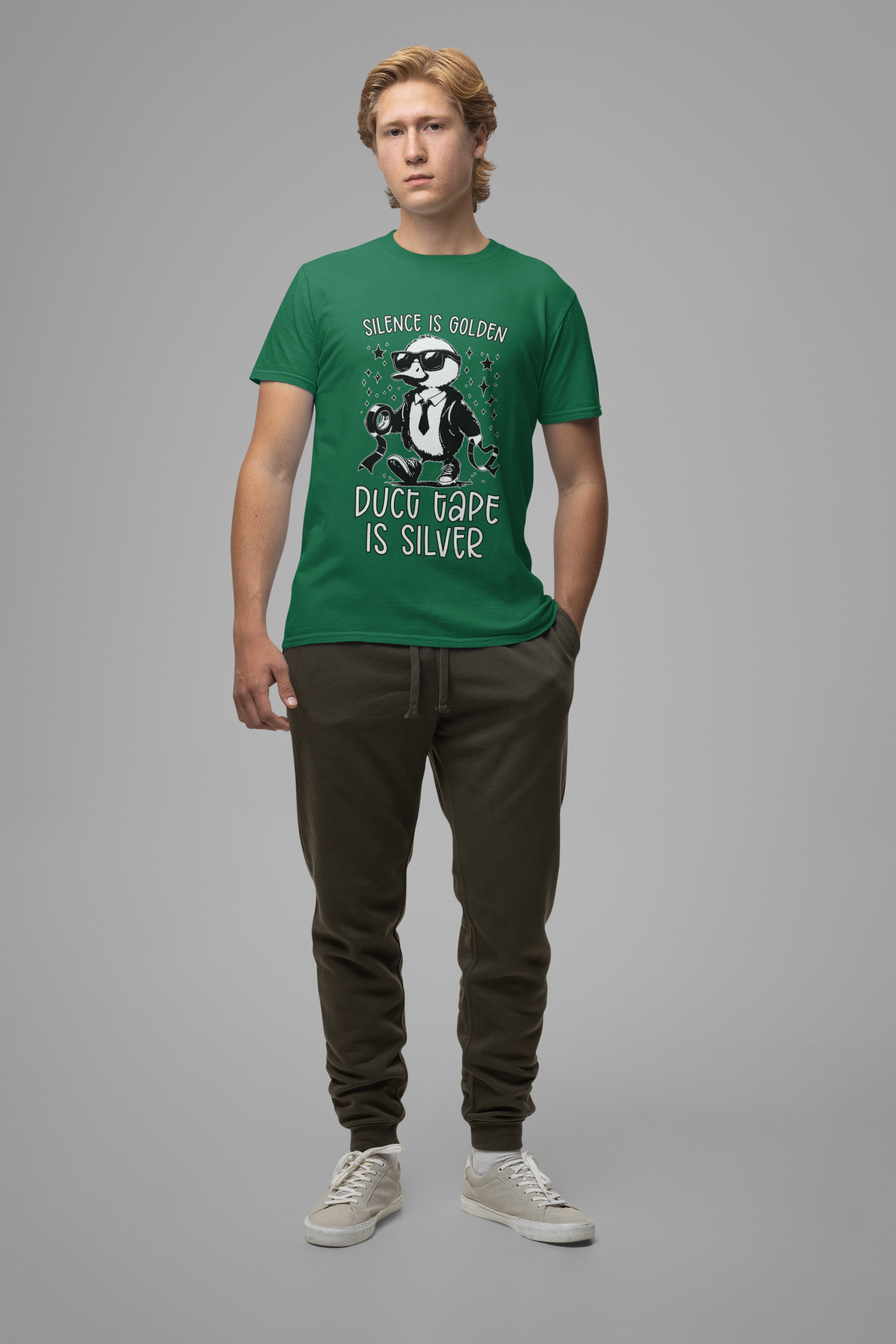 Silence Is Golden Duck Tape Is Silver T-Shirt – Funny Duck Graphic Tee