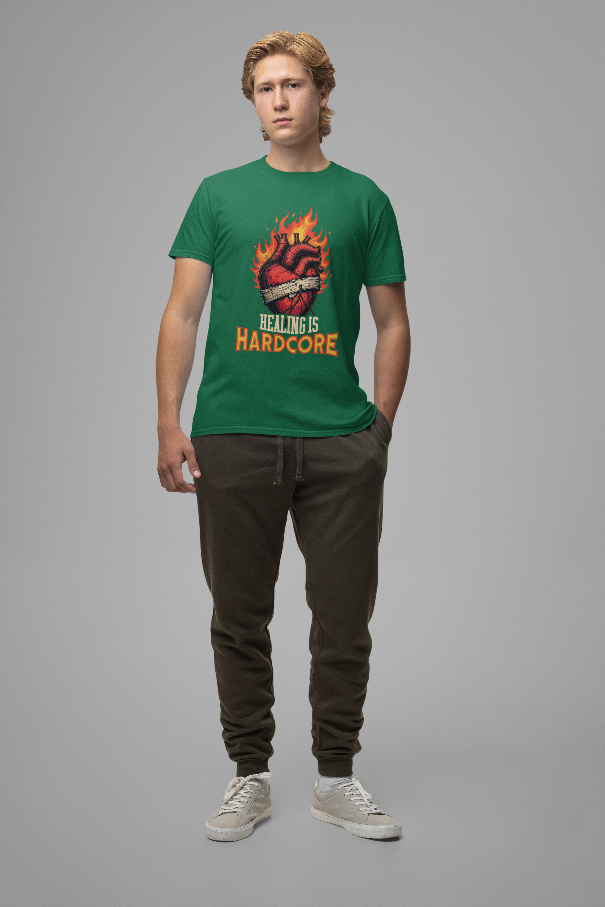 Healing Is Hardcore Motivational Heart T-Shirt