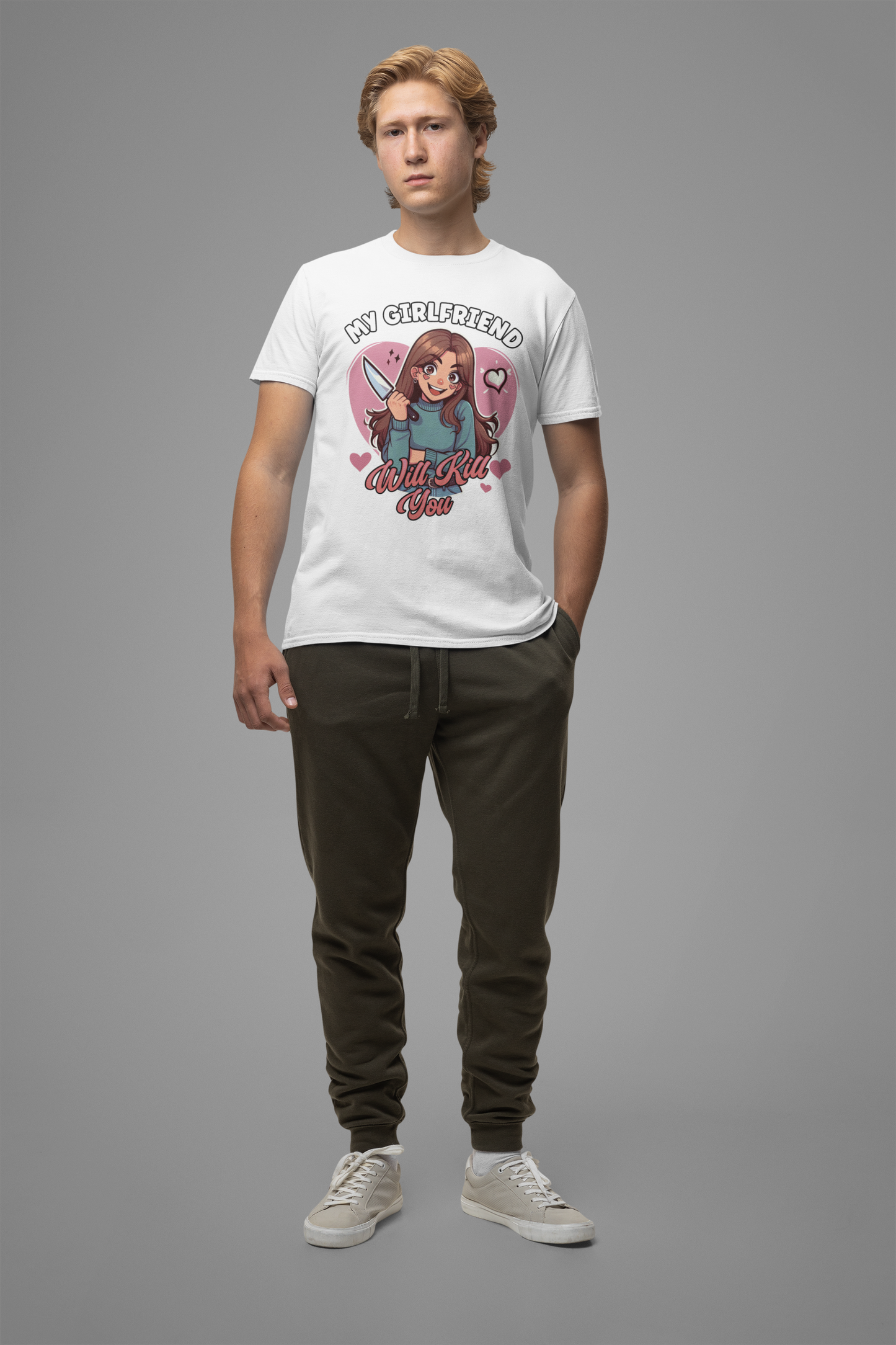 My Girlfriend Will Kill You Shirt, Protective Boyfriend Tee, Funny Relationship T Shirt, Jealousy Humor Graphic, Bold Love Statement Top