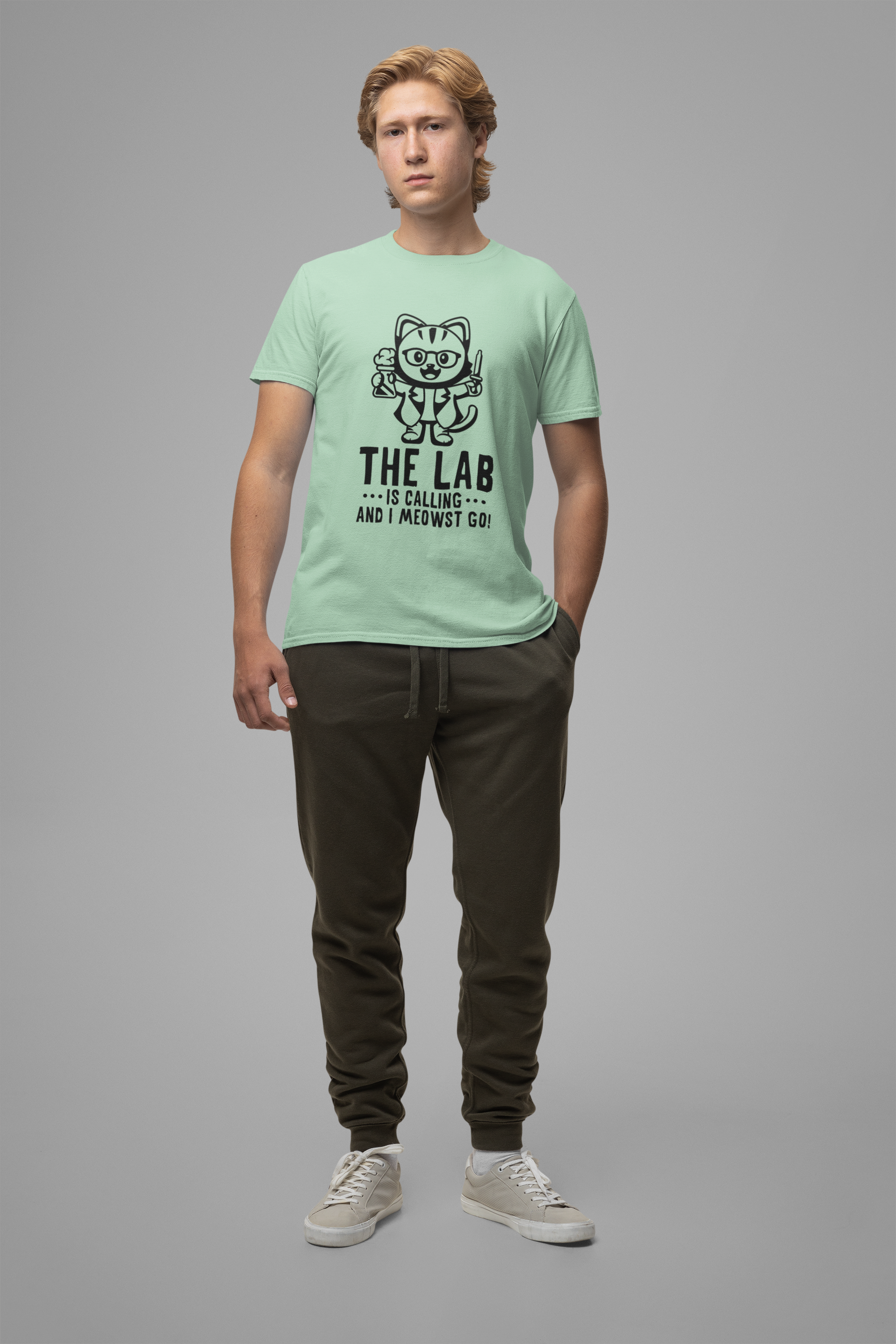 The Lab Is Calling and I Meowst GO Tshirt – Cute Scientist Cat in Lab ...