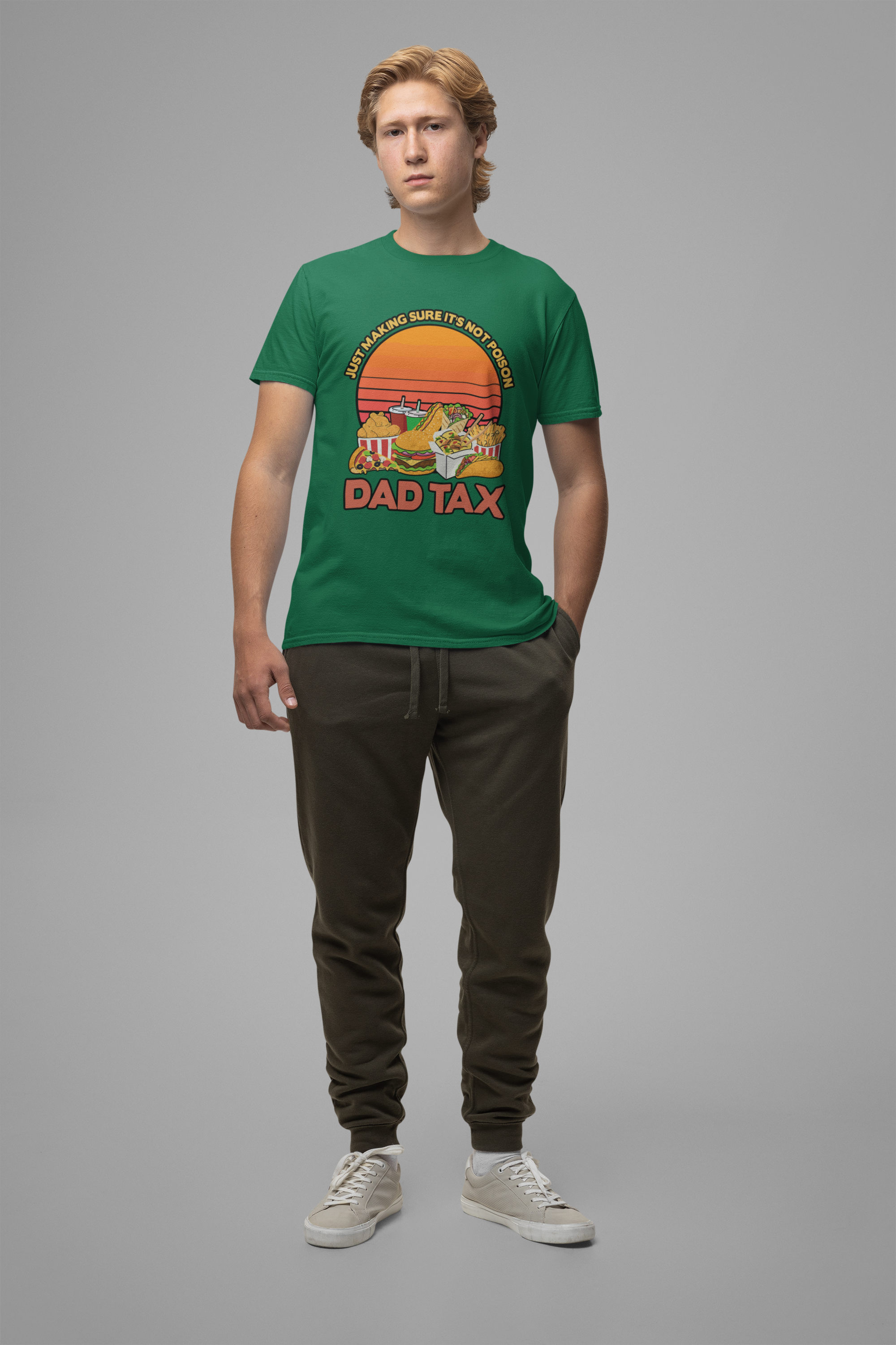 Dad Tax Tshirt – "Just Making Sure It’s Not Poison" with Snack Pile Graphic