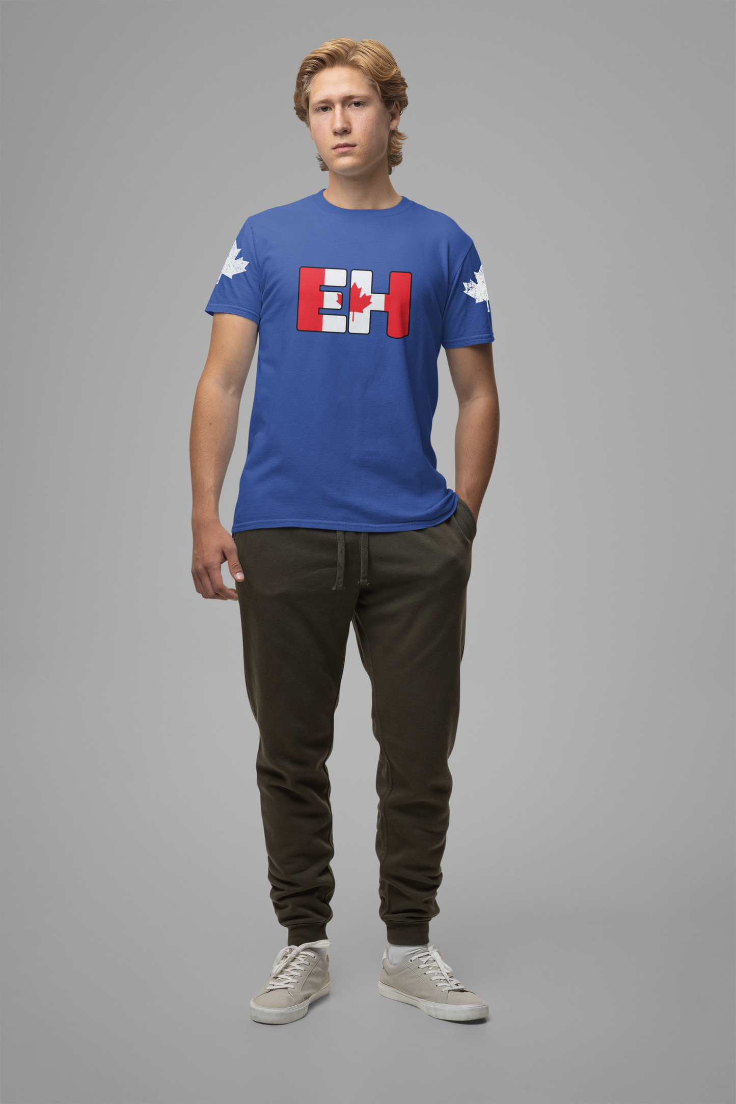 Canada EH Flag Maple Sleeve T-Shirt