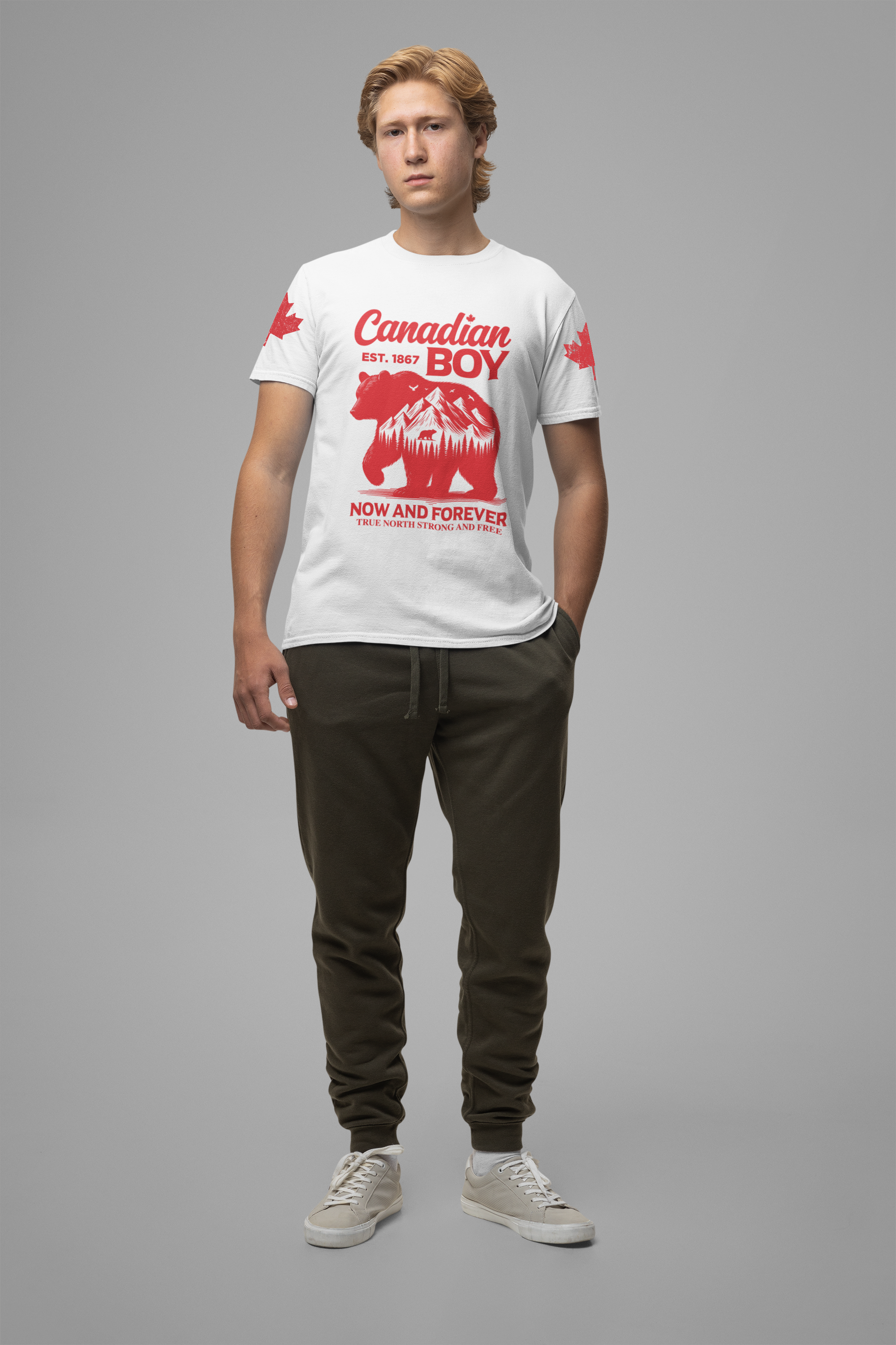 Canadian Boy Wilderness Bear T-Shirt