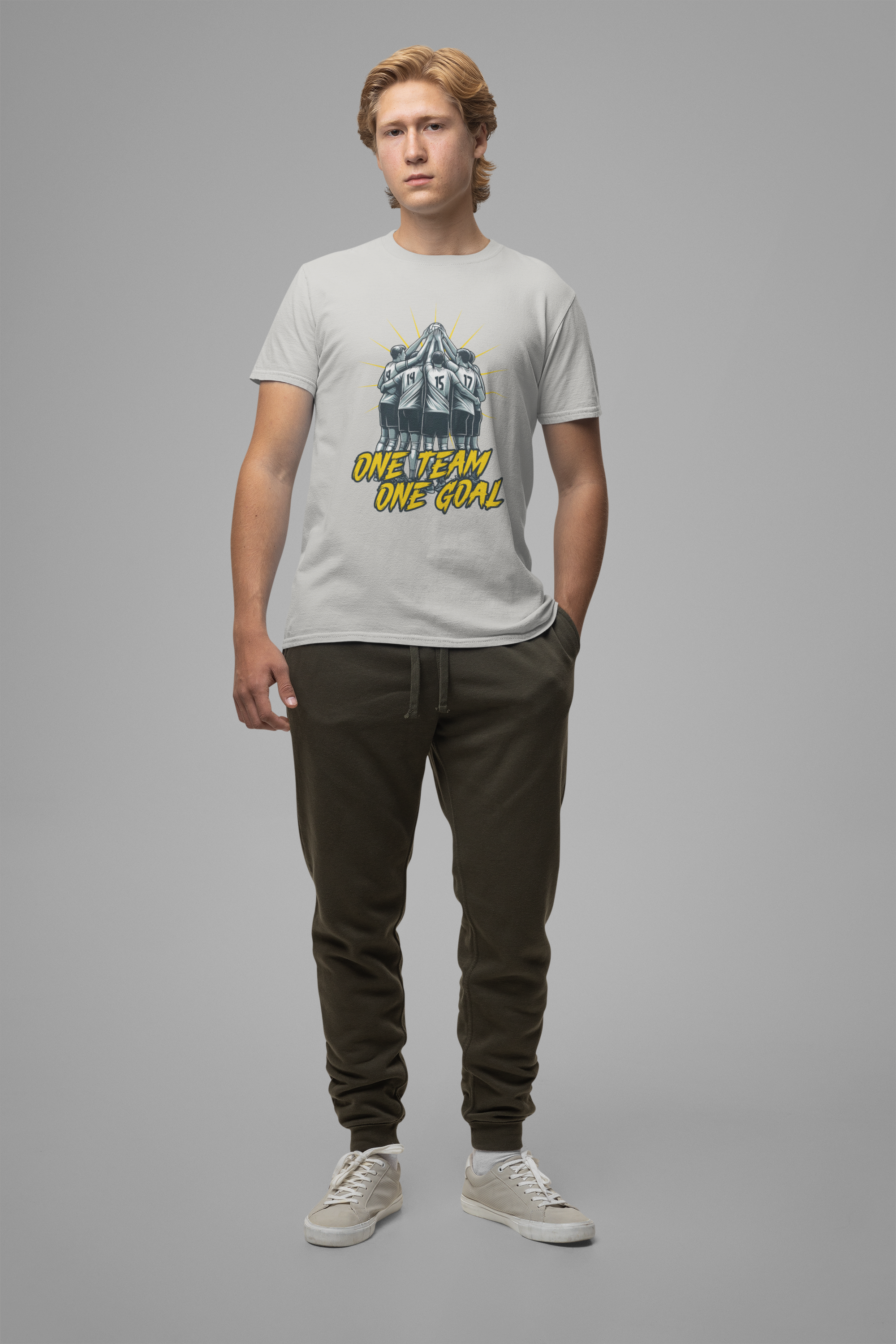 One Team One Goal – Team Huddle Unity Graphic T-Shirt