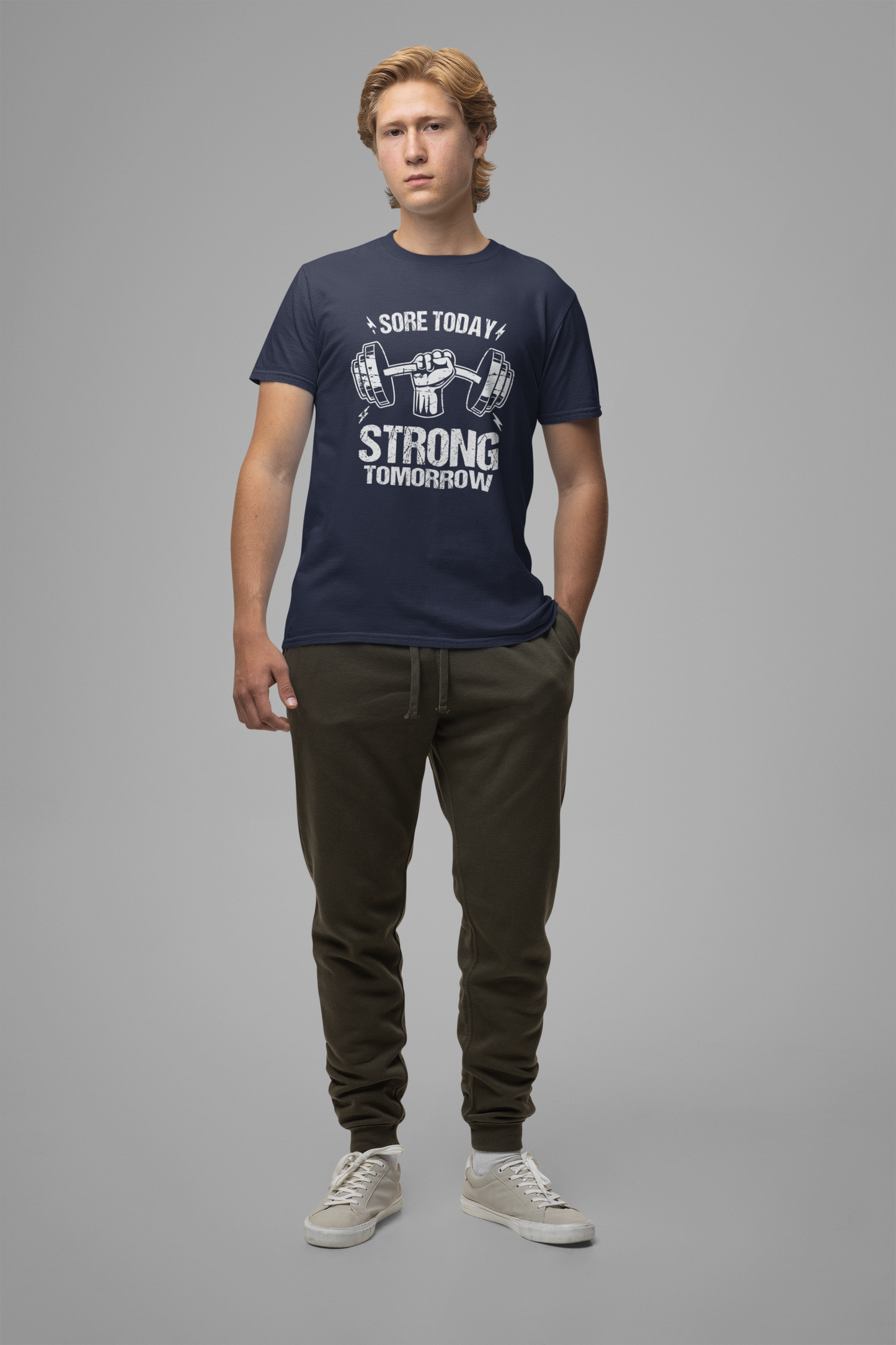Sore Today Strong Tomorrow Tee, Gym Motivation Shirt, Workout Grind Top, Fitness Progress Graphic, Strength Gift