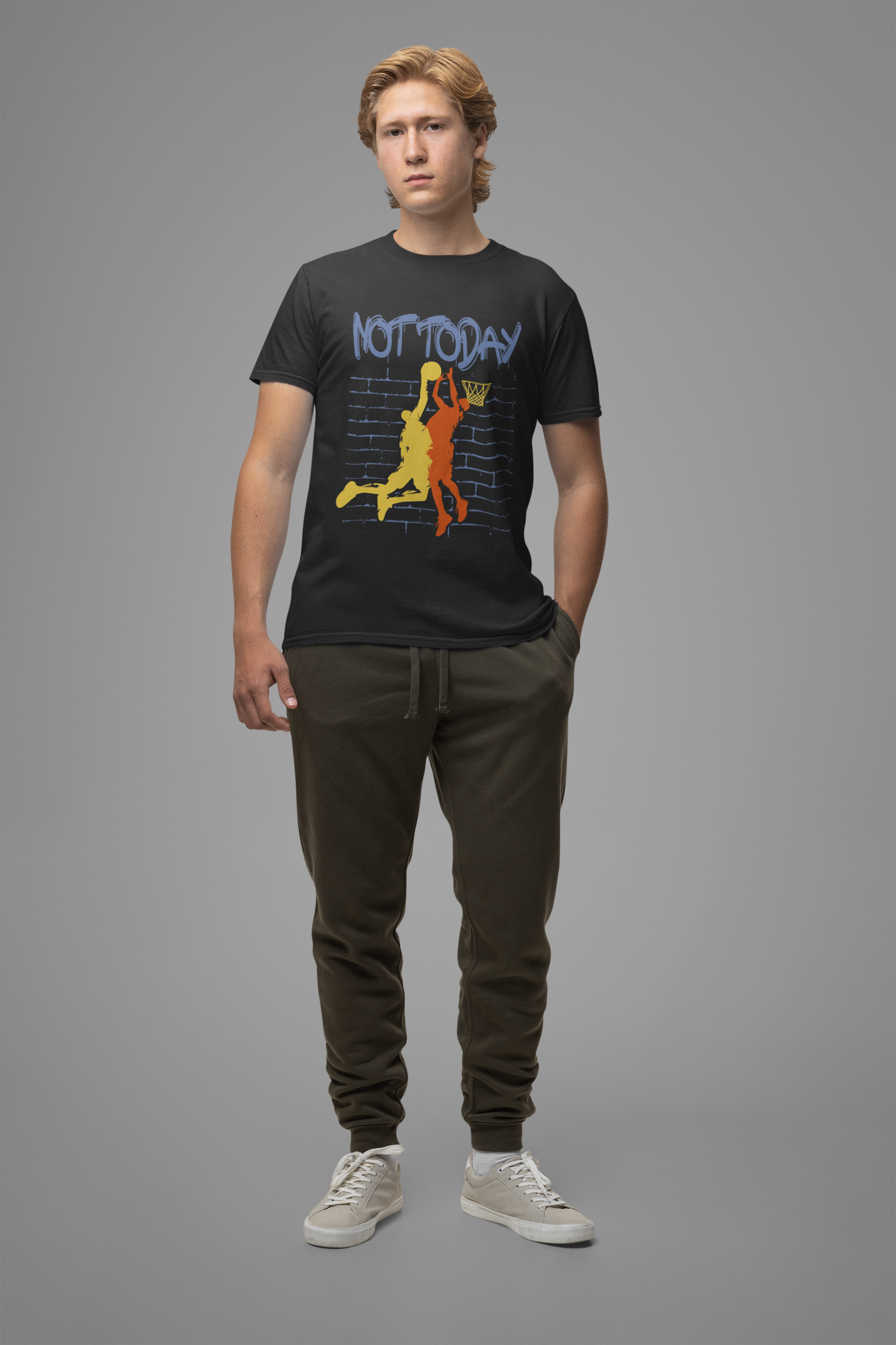 Block and Defense Wall Basketball Rejection Game Moment T-Shirt