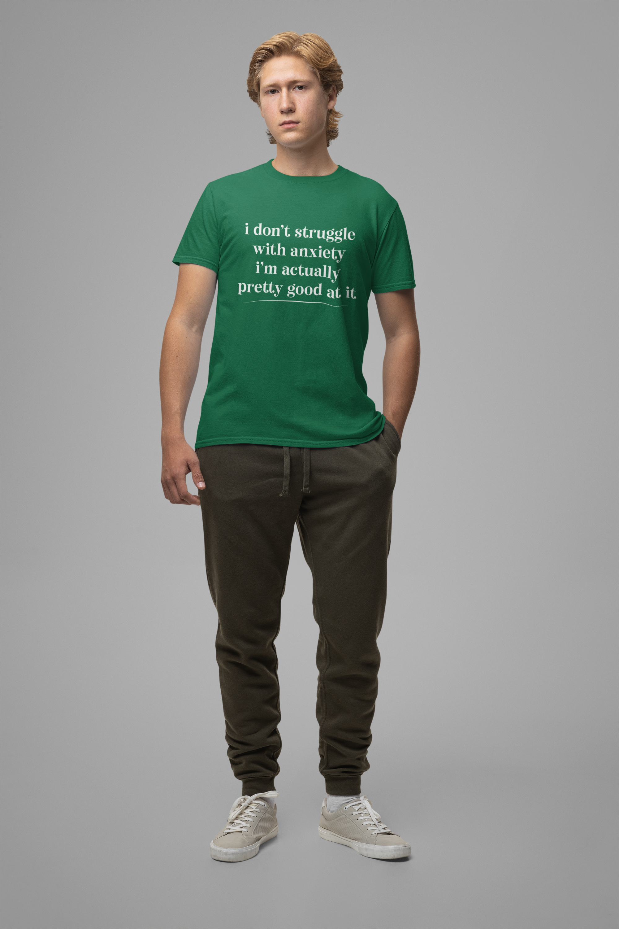 Funny Anxiety T-Shirt – “I Don’t Struggle with Anxiety, I’m Actually Pretty Good at It” Tee