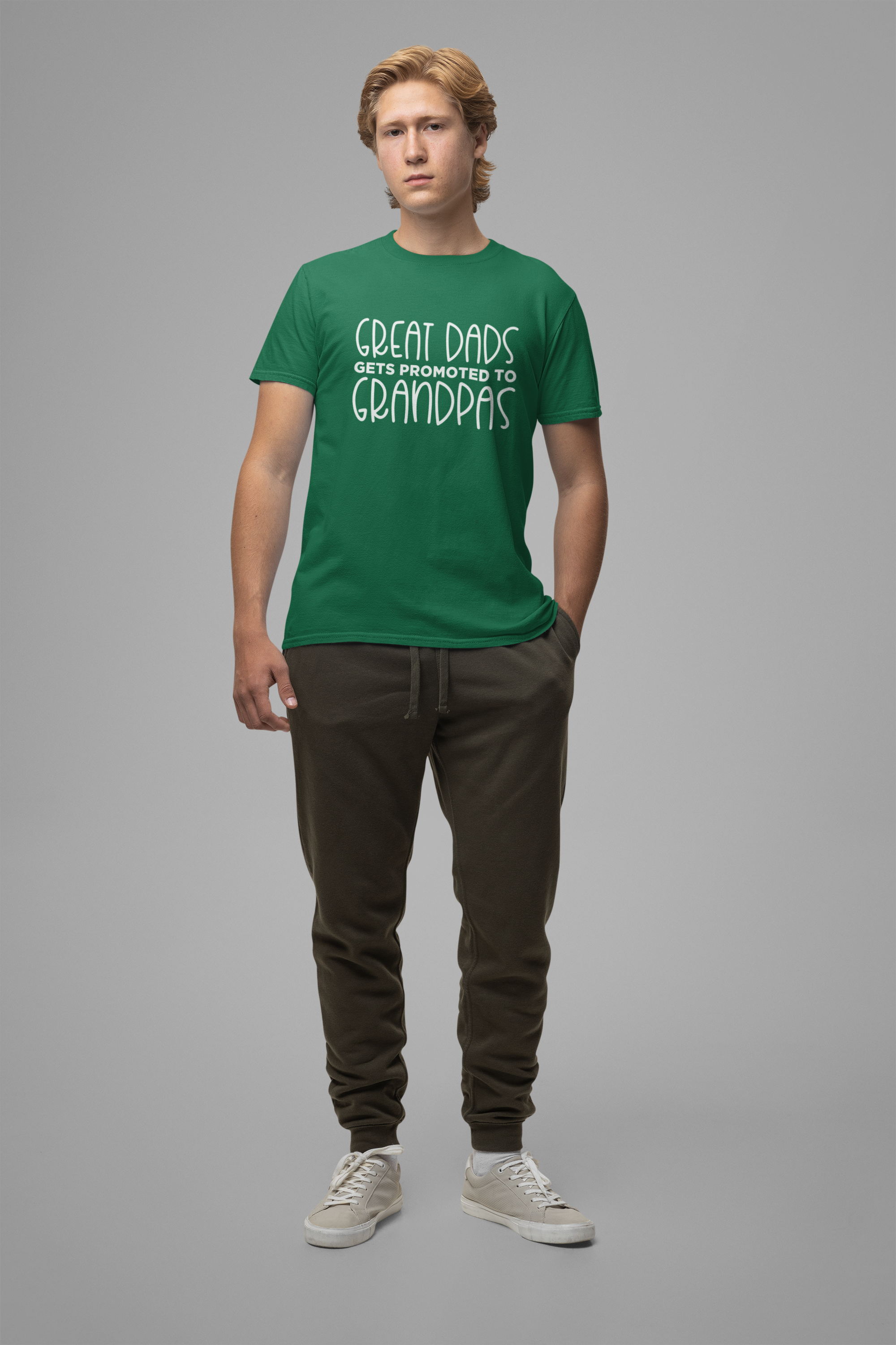 Great Dads Get Promoted to Grandpas T-Shirt – Proud Grandpa Promotion Tee