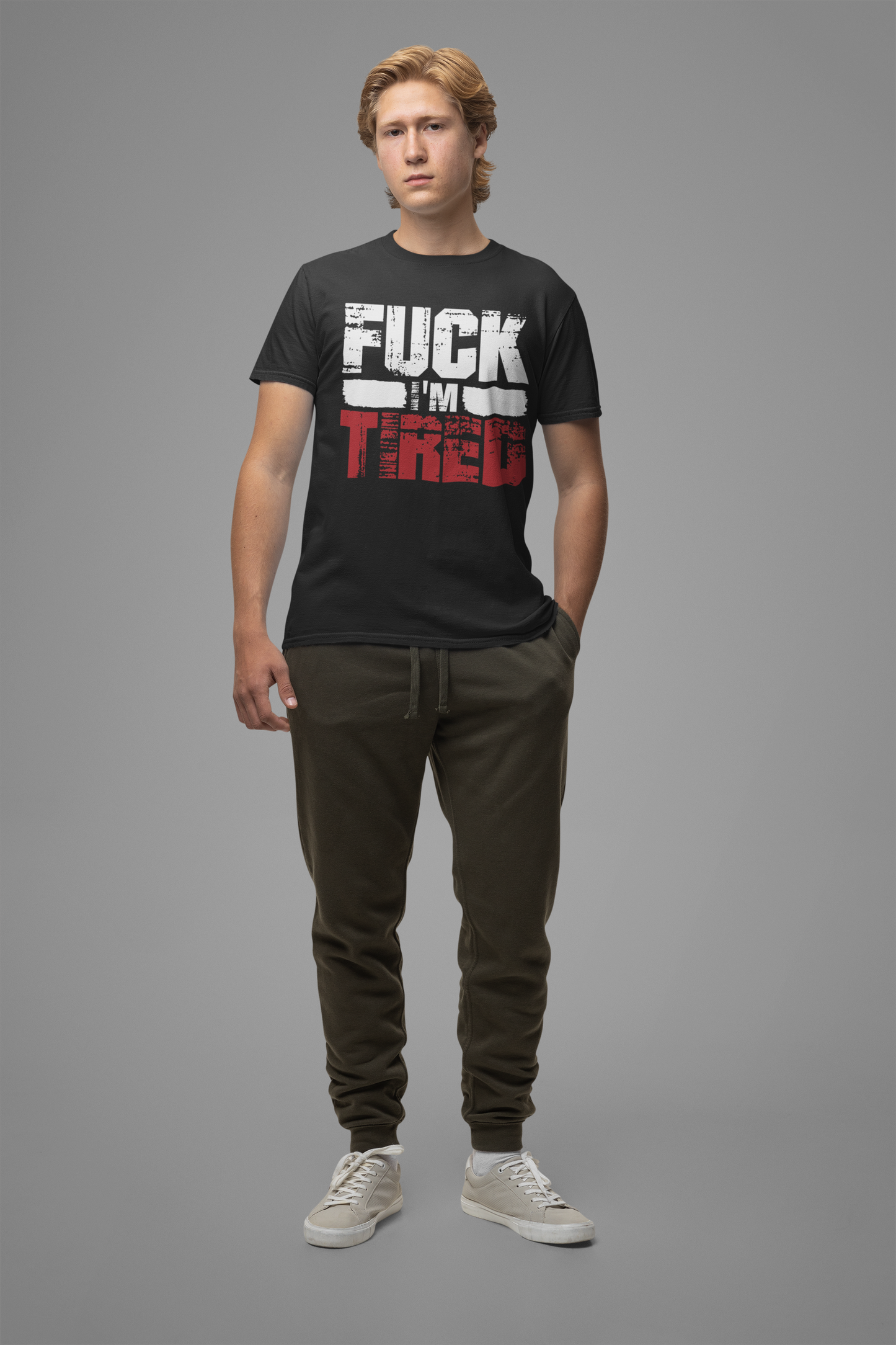 F*** I'm Tired Funny Exhausted Gym Slang FIT T-Shirt