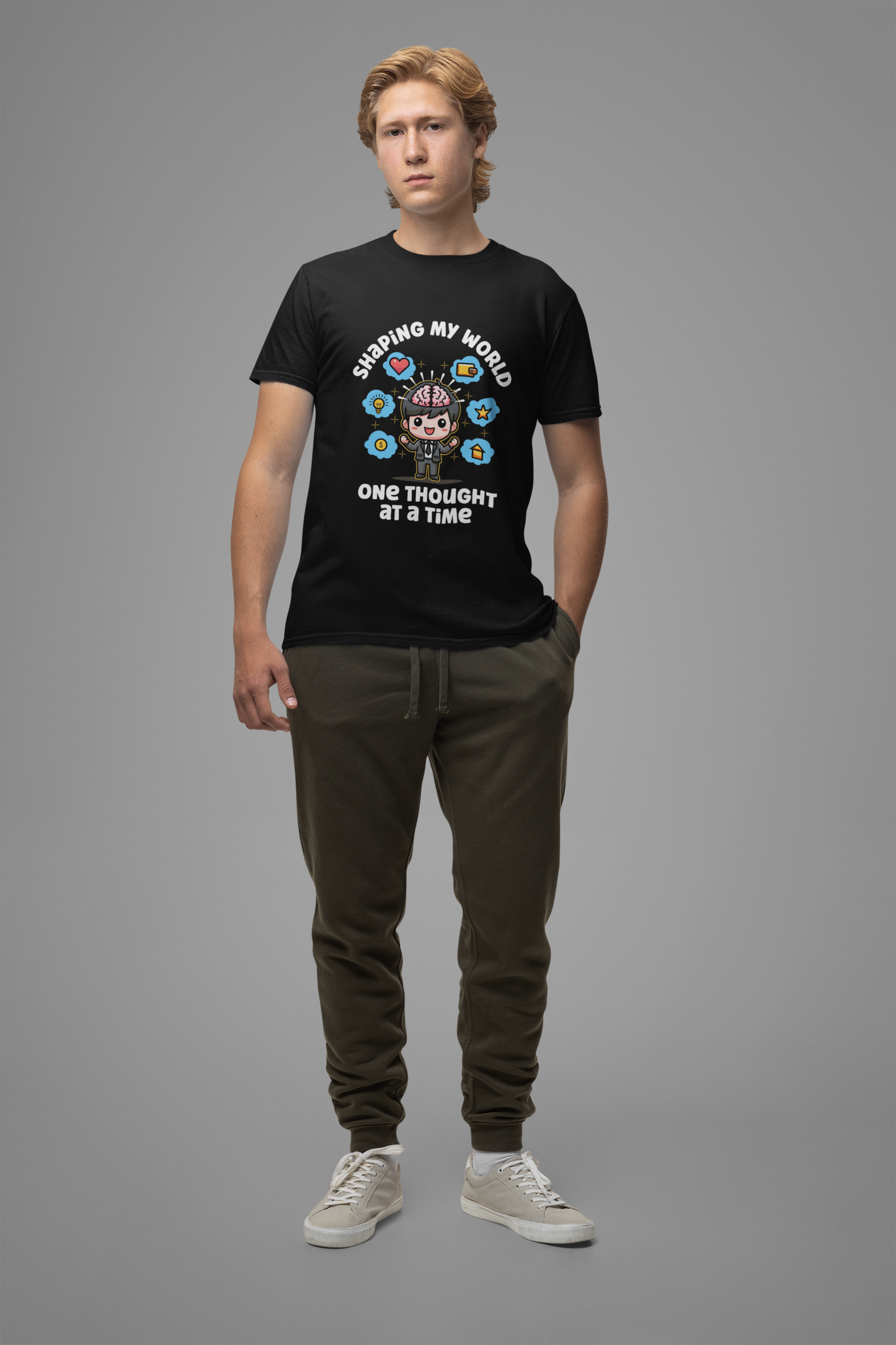 My Thoughts Create My Reality Shirt, Anime Brainstorm Manifestation Tee, Mental Power Graphic T Shirt, Law Of Attraction Apparel, Visual Mindset Top