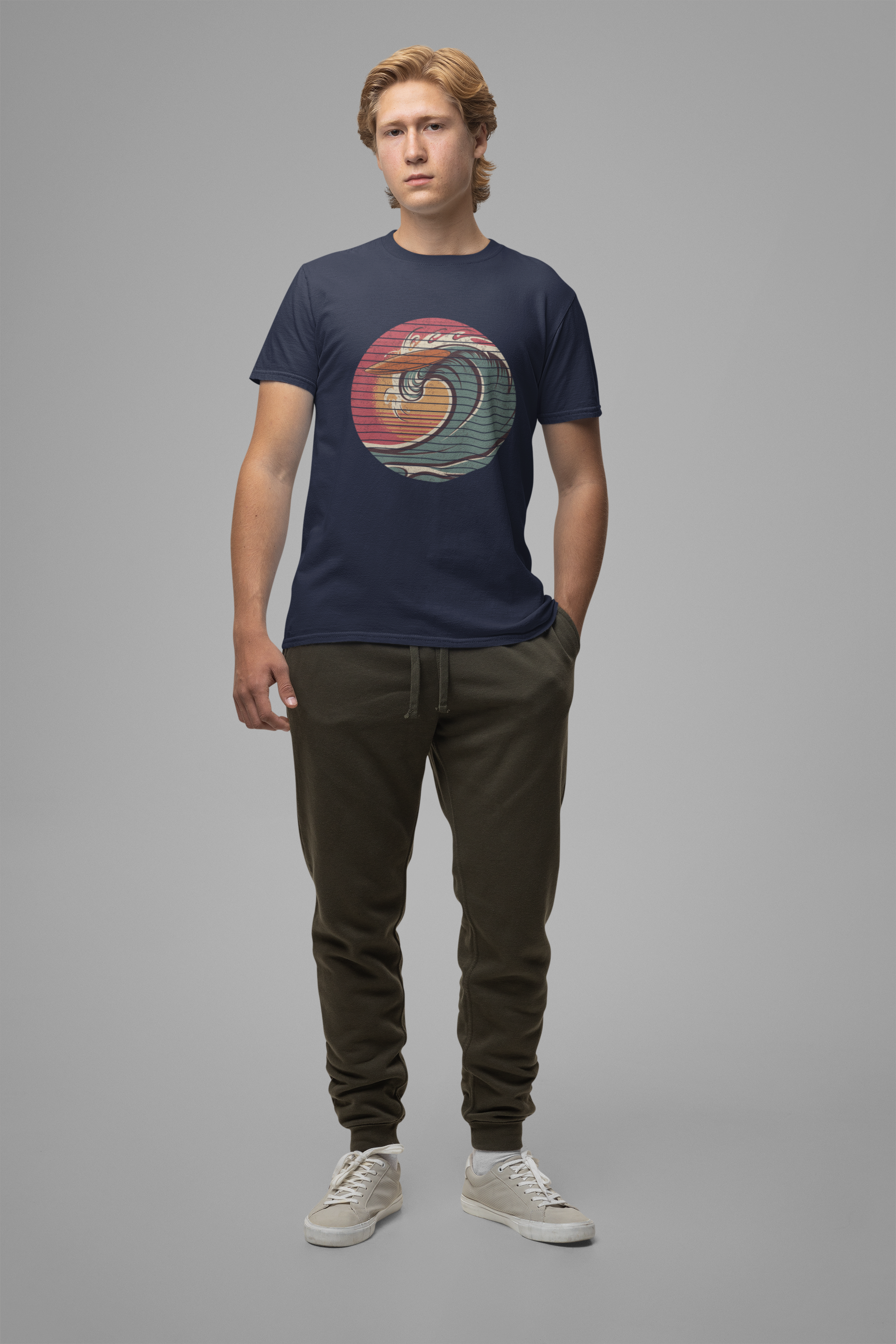 Ride the Wave – Surfboard & Sun Adventure Graphic T-Shirt