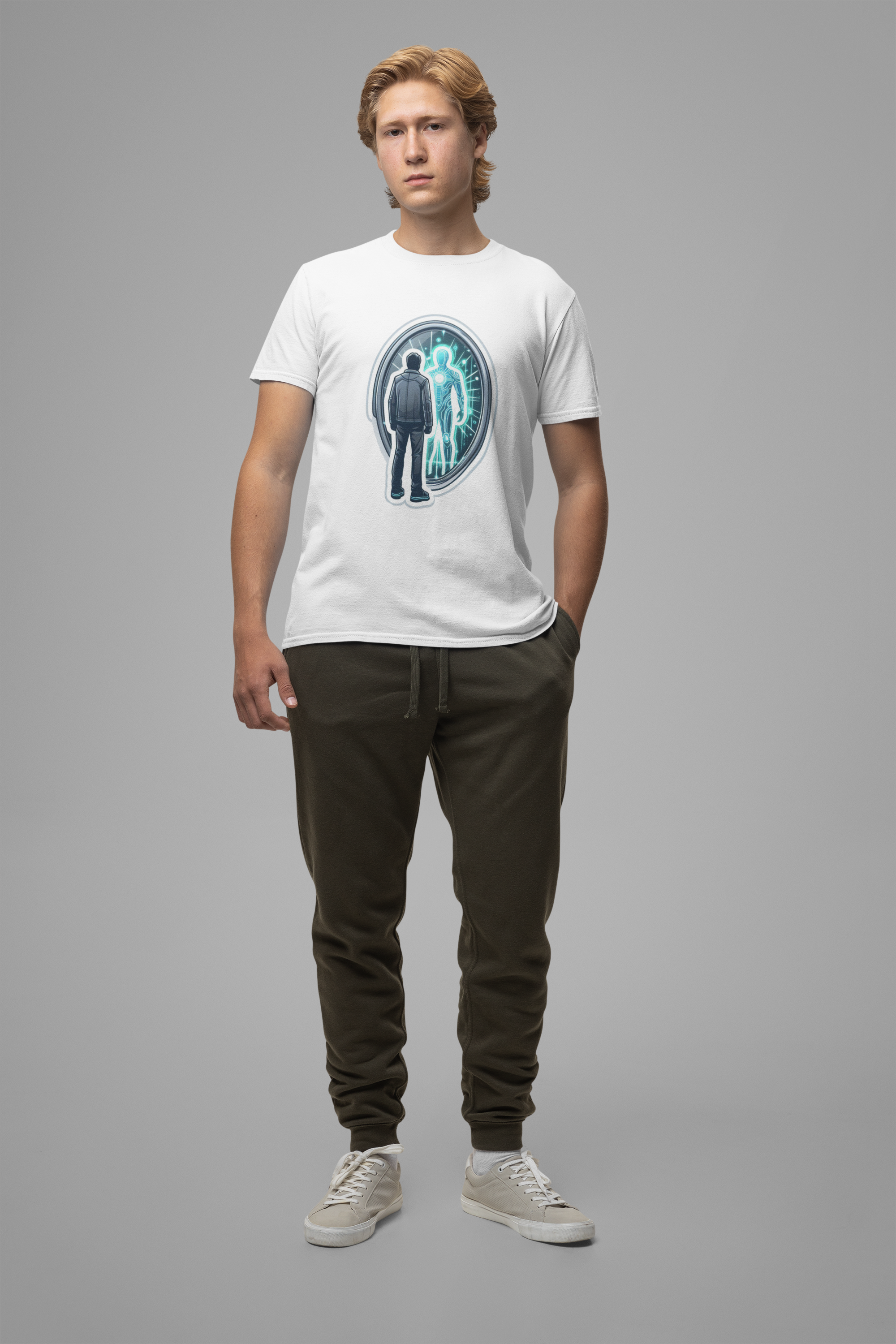 The Other Me is Winning Tshirt – Digital Mirror Reflection Graphic