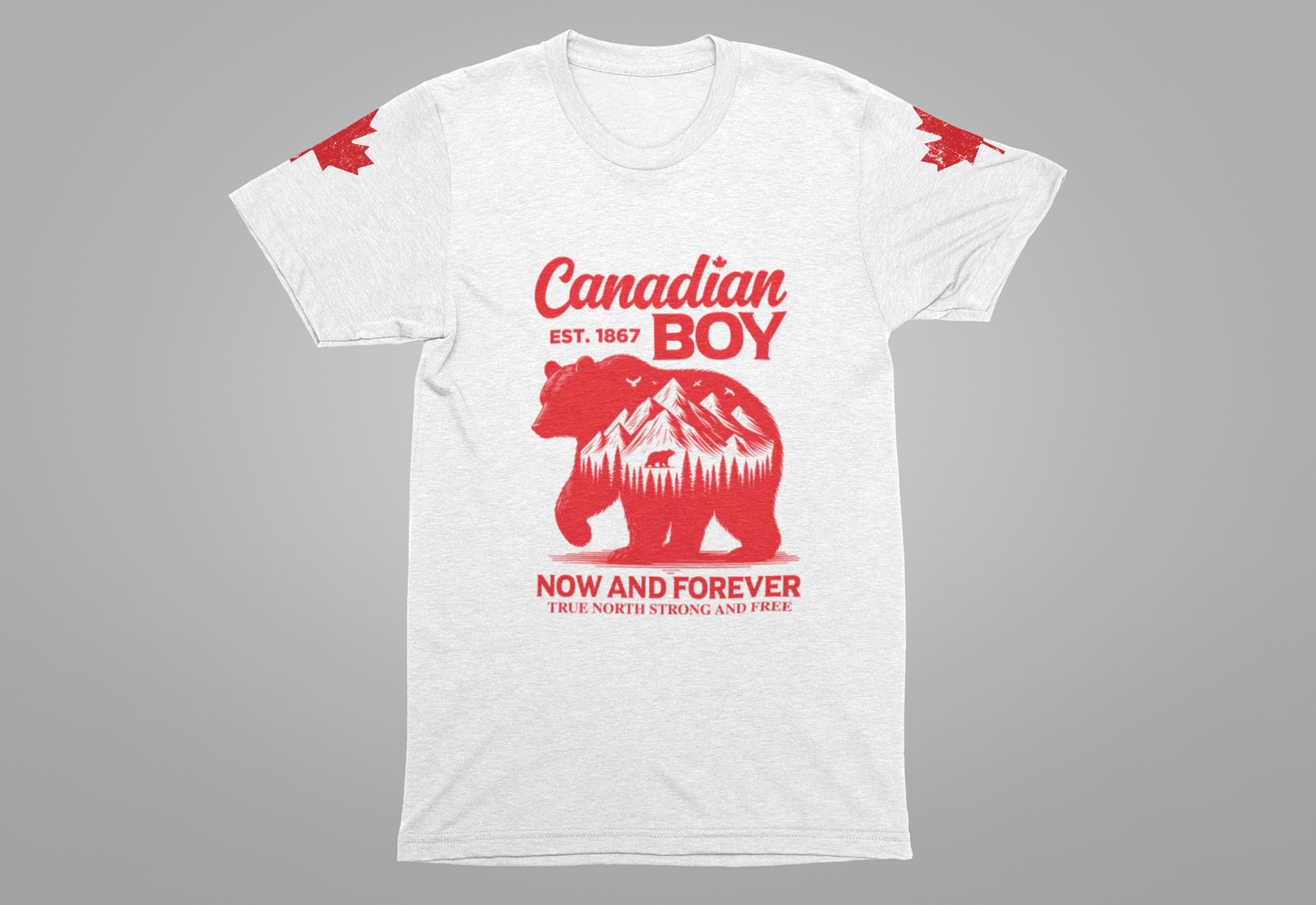 Canadian Boy Wilderness Bear T-Shirt