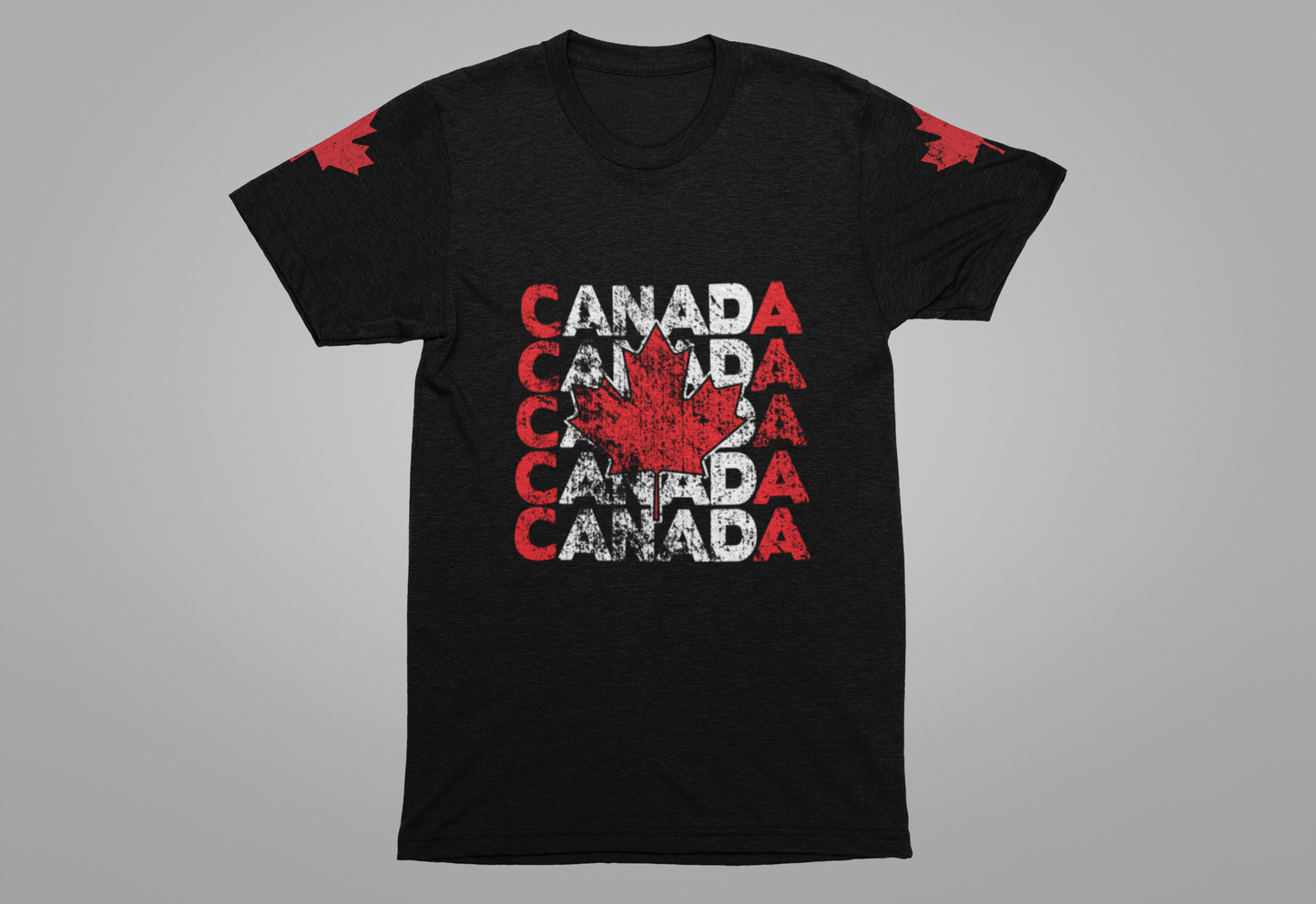 Canada Retro Repeat Maple Leaf T-Shirt