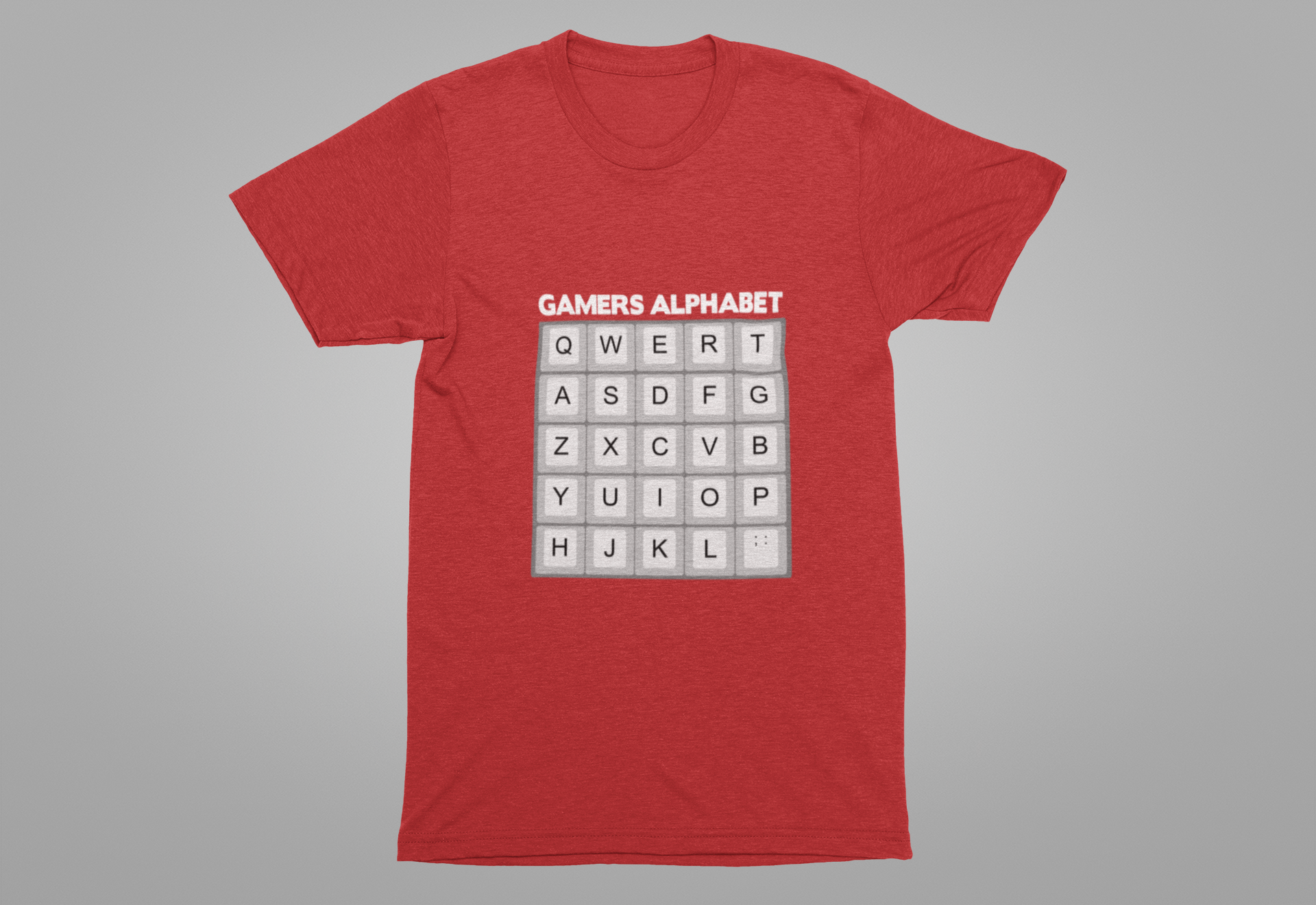 Gamers Alphabet T-Shirt – Funny Keyboard Gamer Essential Graphic Tee