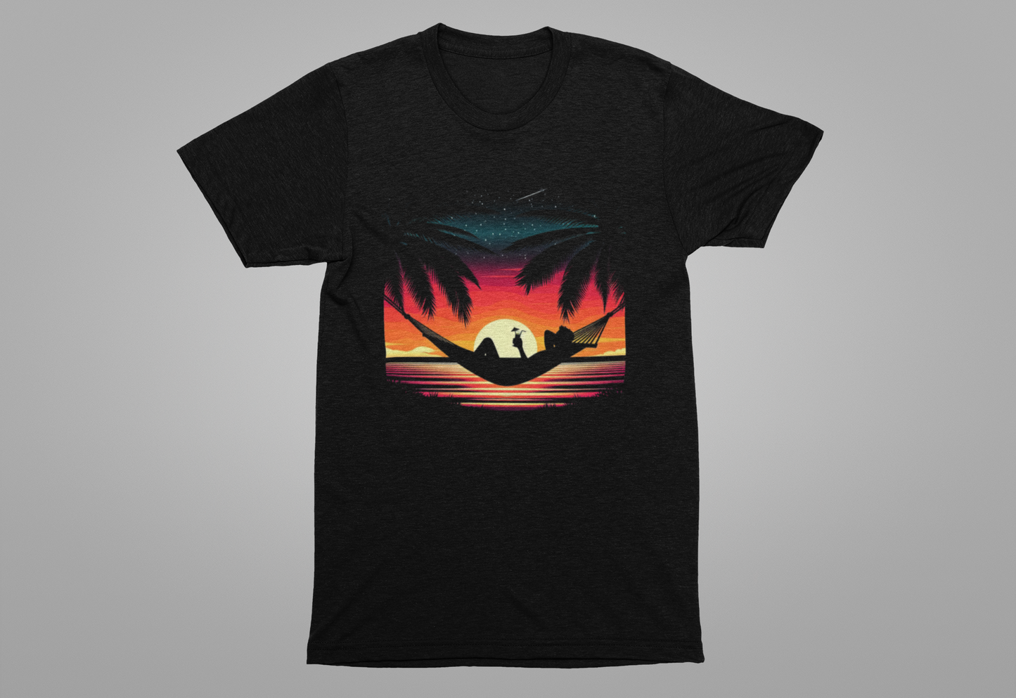 Sunset State of Mind - Tropical Hammock Chill Vibes T-Shirt