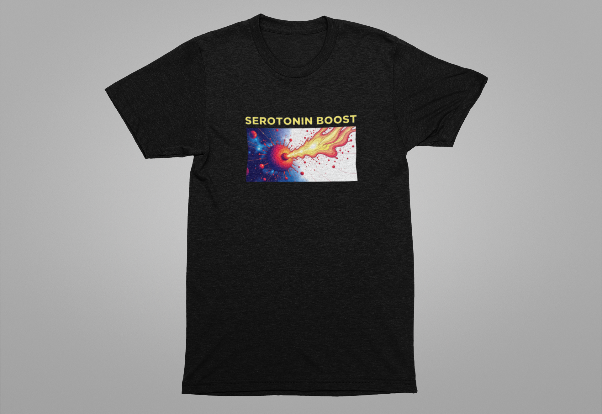 Serotonin Boost Shirt Mental Health Awareness Tee Featuring a Happy Brain and Positive Vibe for Science Lovers and Joy Seekers