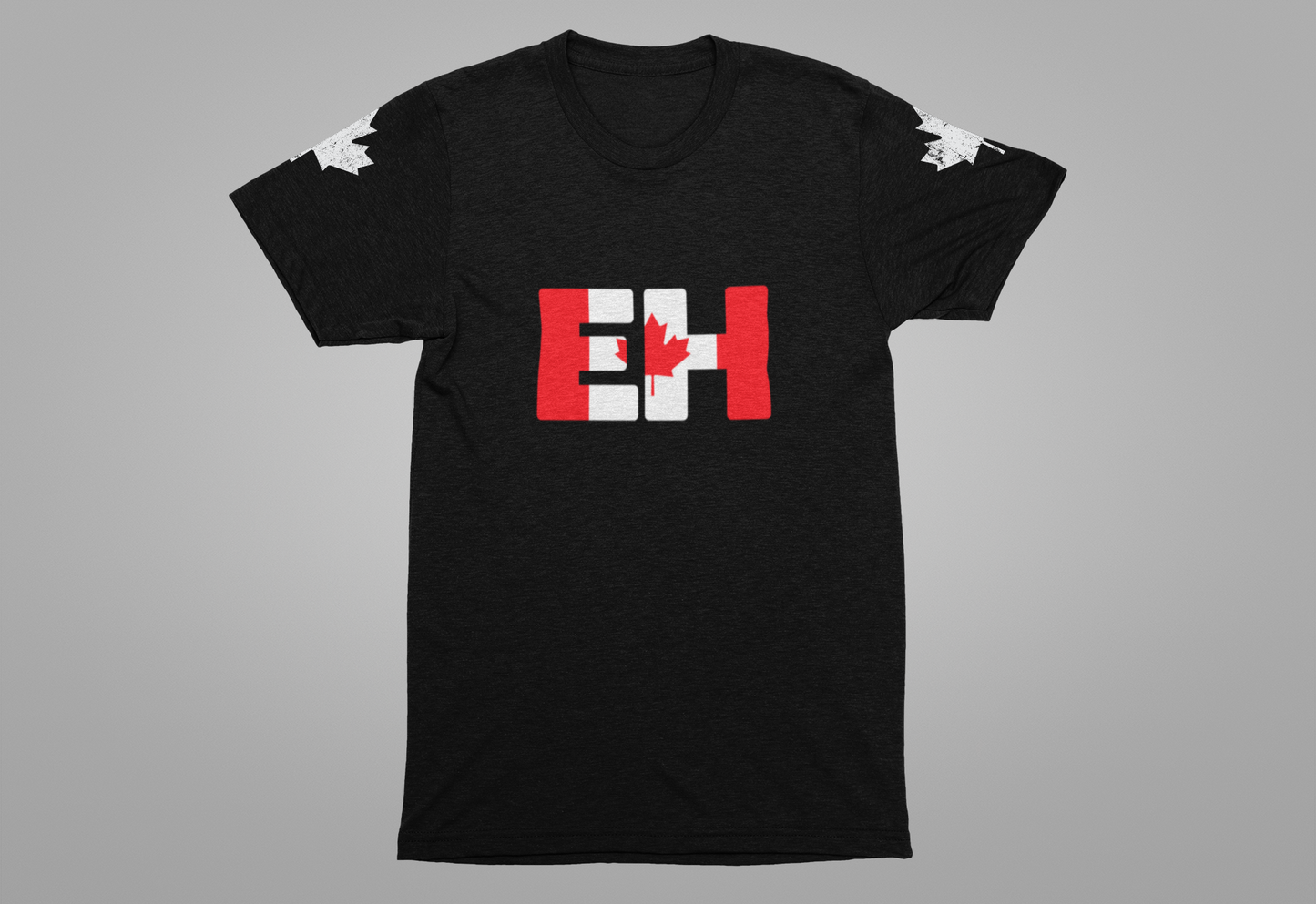 Canada EH Flag Maple Sleeve T-Shirt