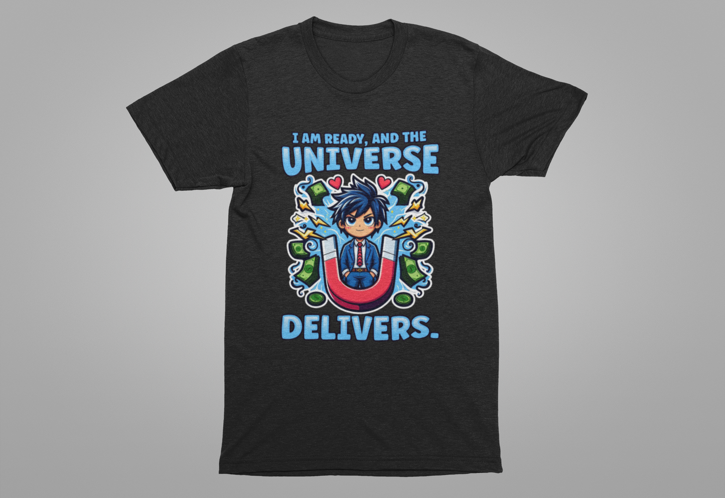 I Am Ready and the Universe Delivers Shirt, Manifestation Tee, Spiritual T Shirt, Law of Attraction Shirt, Cosmic Belief Gift