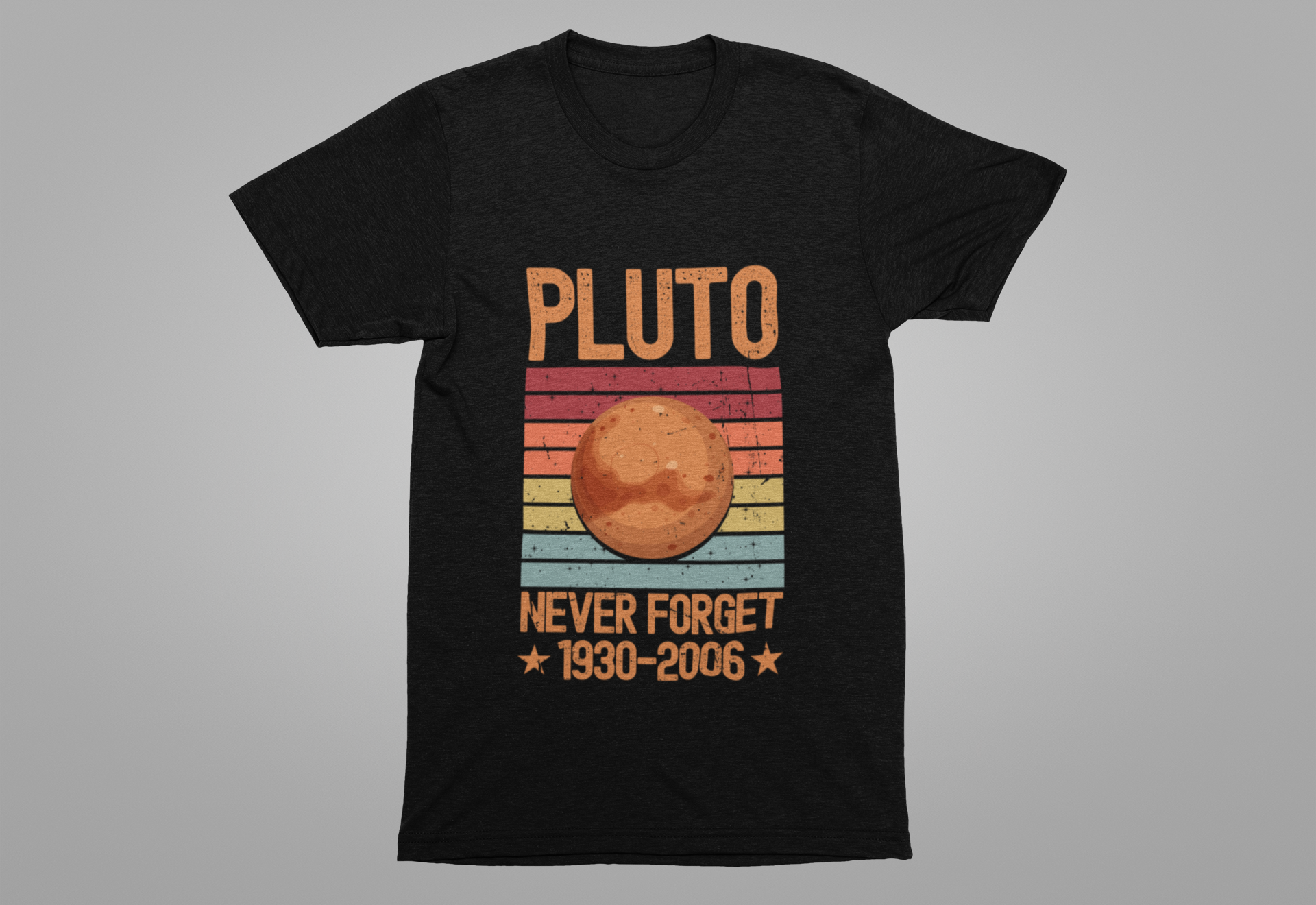 Pluto Never Forget 1930–2006 T-Shirt – Retro Space Science Planet Tee
