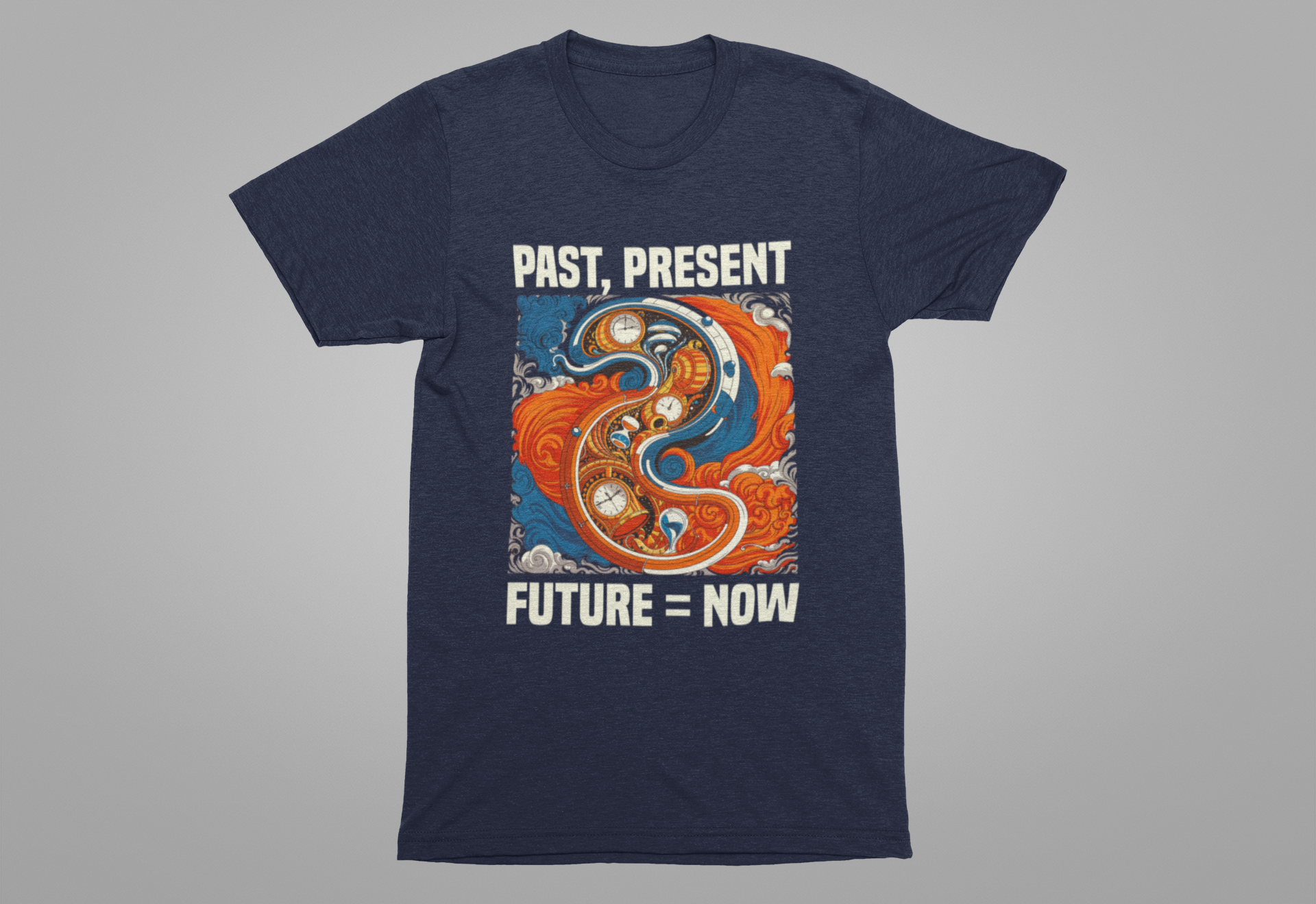 Past Present Future Equals Now Tee, Mindful Living Shirt, Time Awareness Graphic Tee, Wellness Thought Top, Zen Life Gift