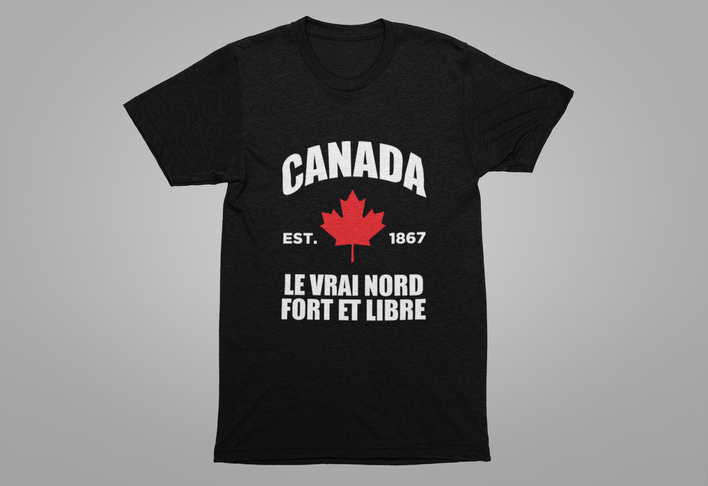 Canada Le Vrai Nord, Fort Et Libre Red Maple Heritage T-Shirt