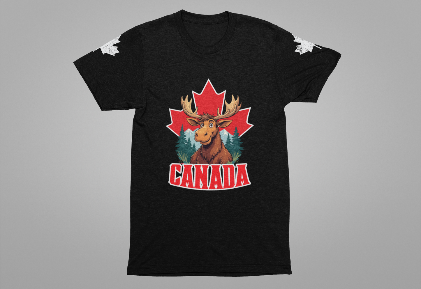 Canada Maple Moose Cartoon T-Shirt