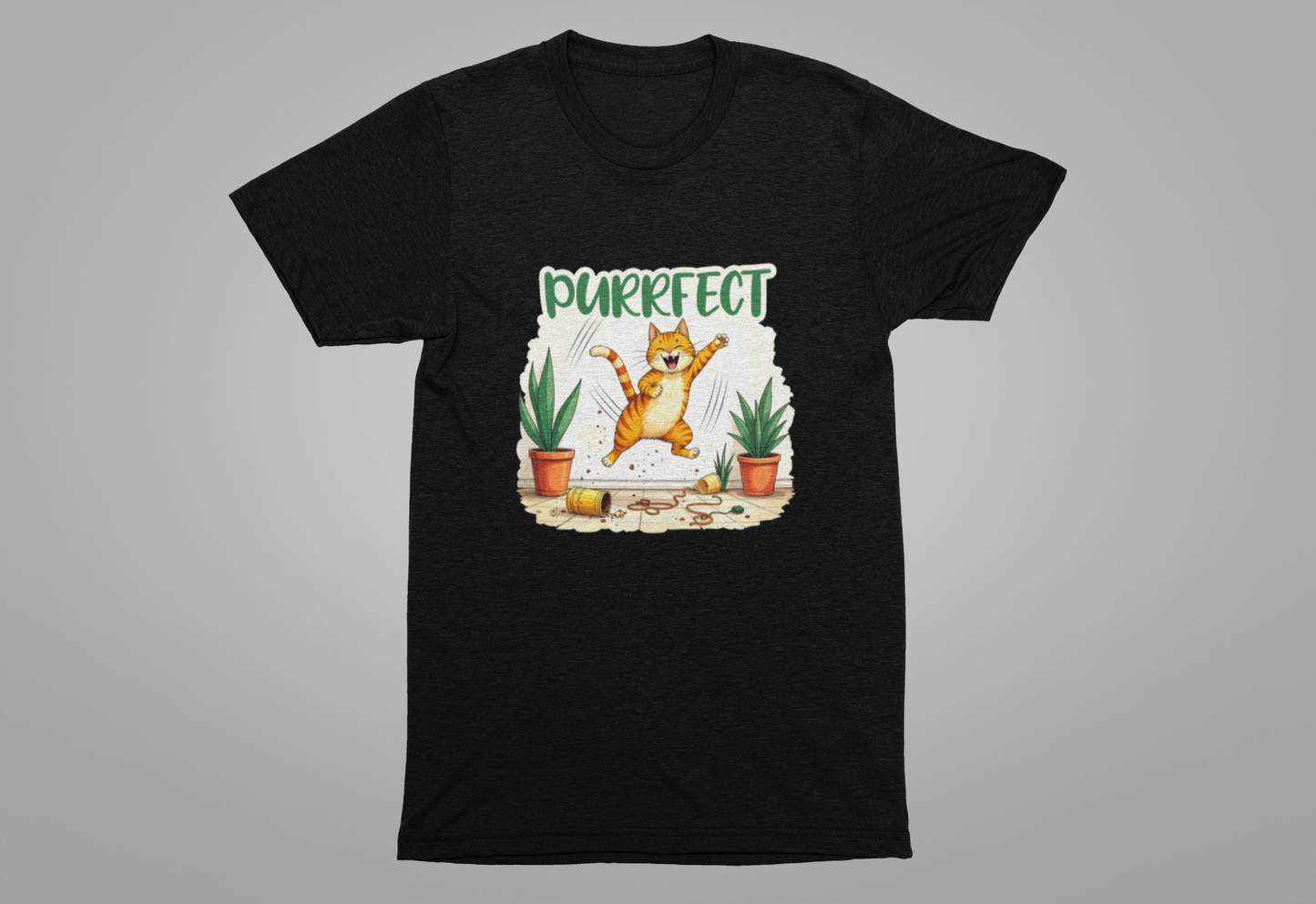 Purrfect Chaos Shirt - Funny Cat Lover Tee for Pet Parents Who Embrace the Hairballs Mayhem and Mischief With Love and Laughter