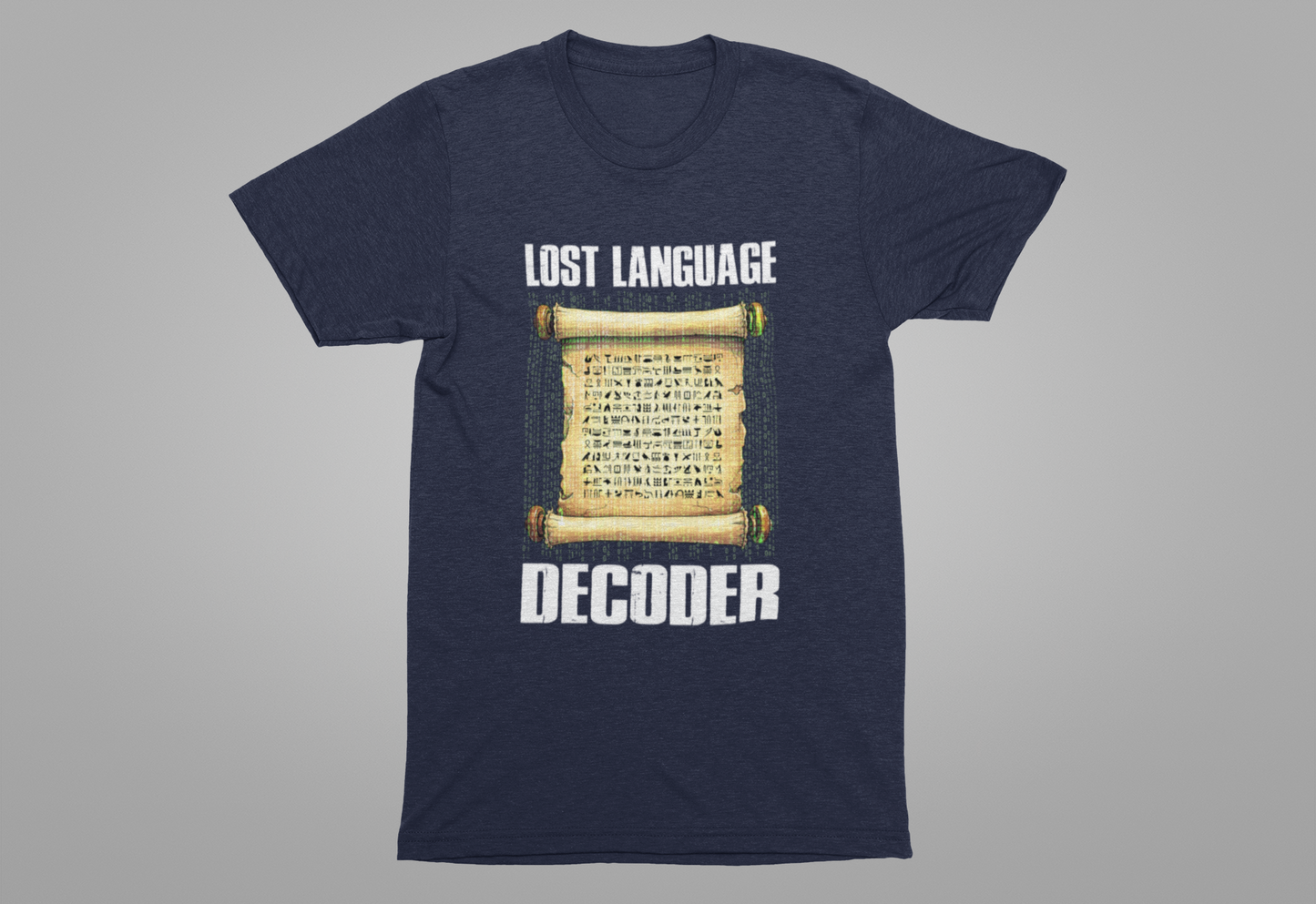 Lost Language Decoder Tee, Ancient Code Shirt, Linguistics Nerd Top, Script Symbol Graphic, Historian Puzzle Gift