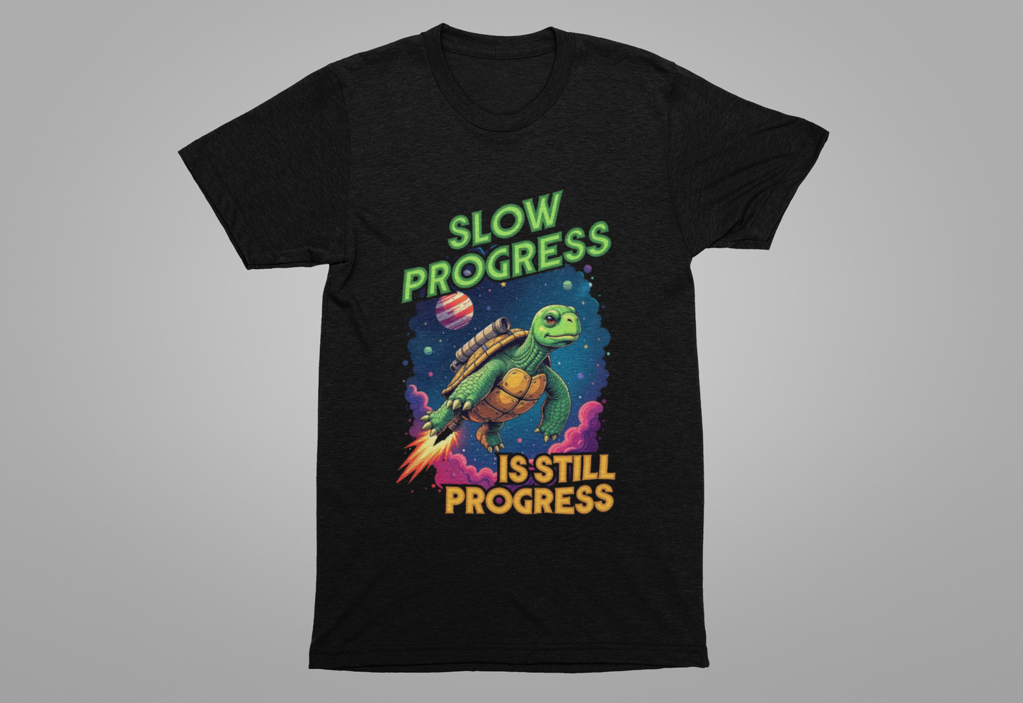 Slow Progress Is Still Progress Motivational Turtle T-Shirt