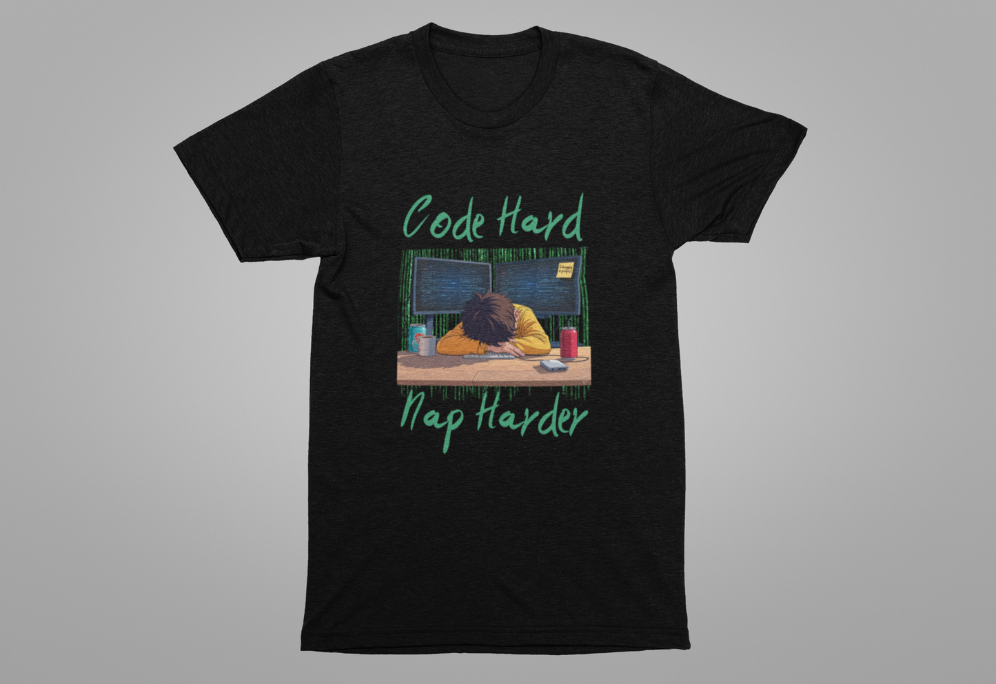 Code Hard Nap Harder Tee, Developer Sleep Shirt, Programmer Humor Top, Tech Life Graphic Tee, Sleep is Debugging Gift