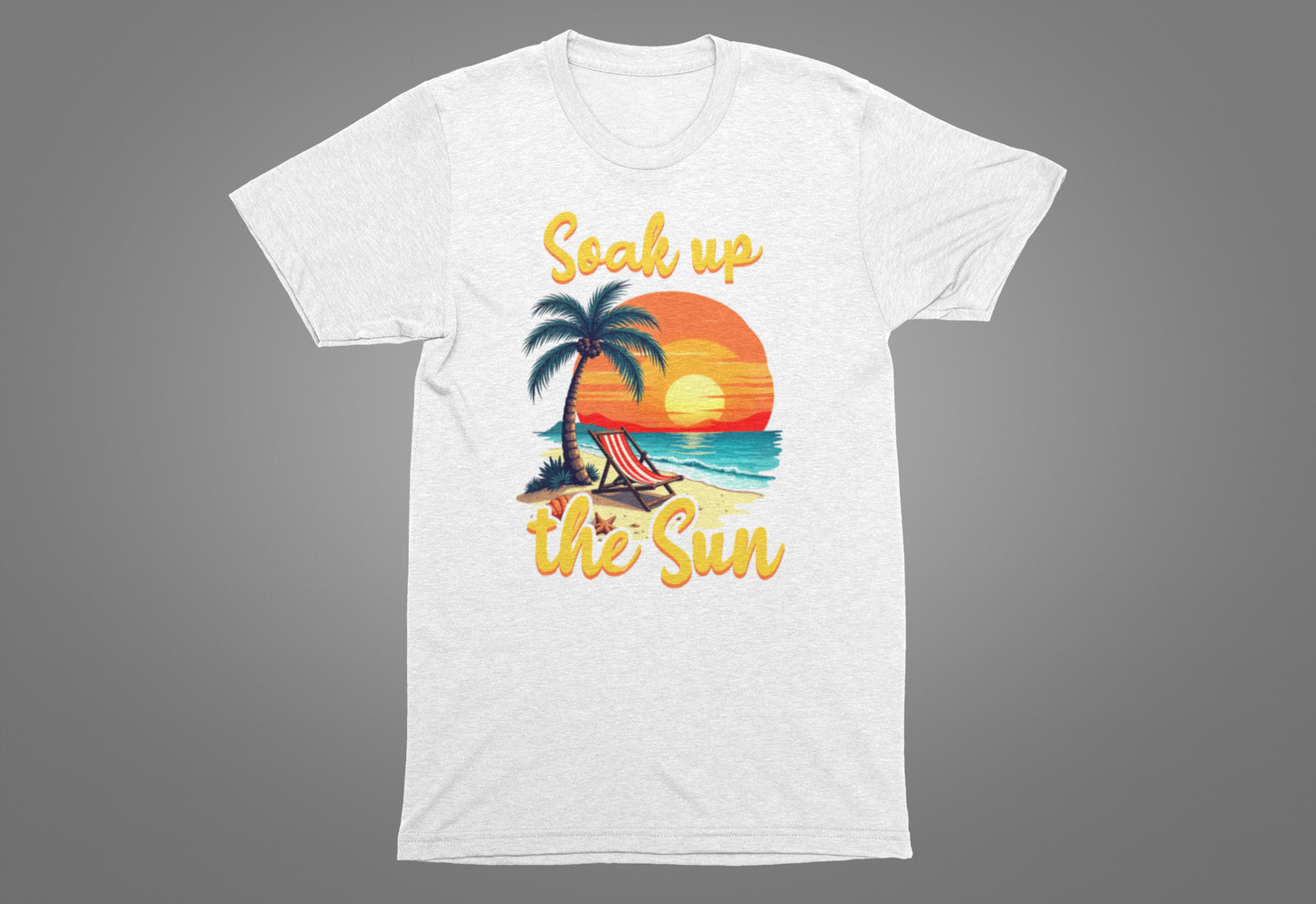 Soak Up The Sun Shirt, Coastal Chill Tee, Summer Sunshine T Shirt, Relaxed Beach Apparel, Sunlight Escape Graphic Top